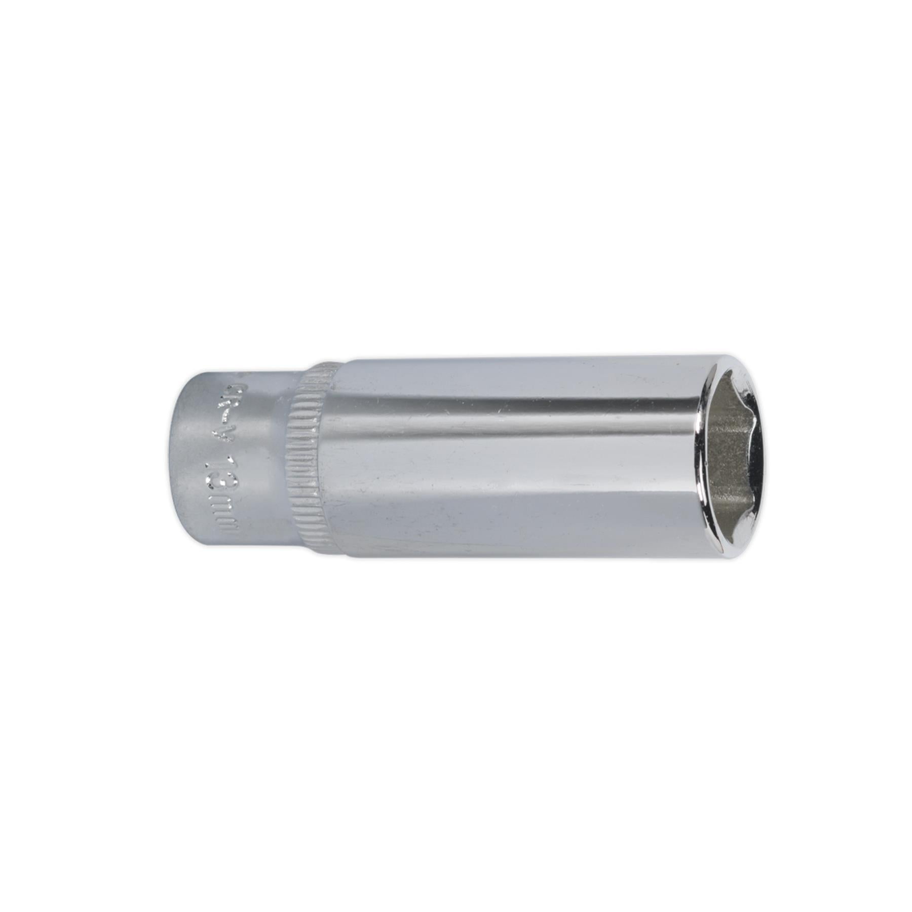Sealey WallDrive® Socket 13mm Deep 1/4"Sq Drive Fully Polished