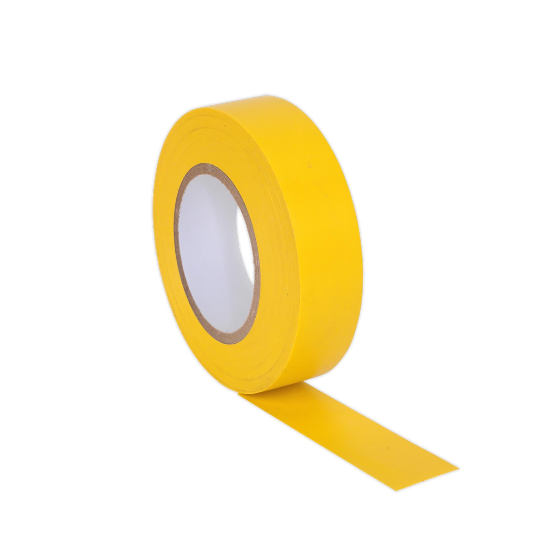 Sealey PVC Insulating Tape 19mm x 20m Yellow Pack of 10