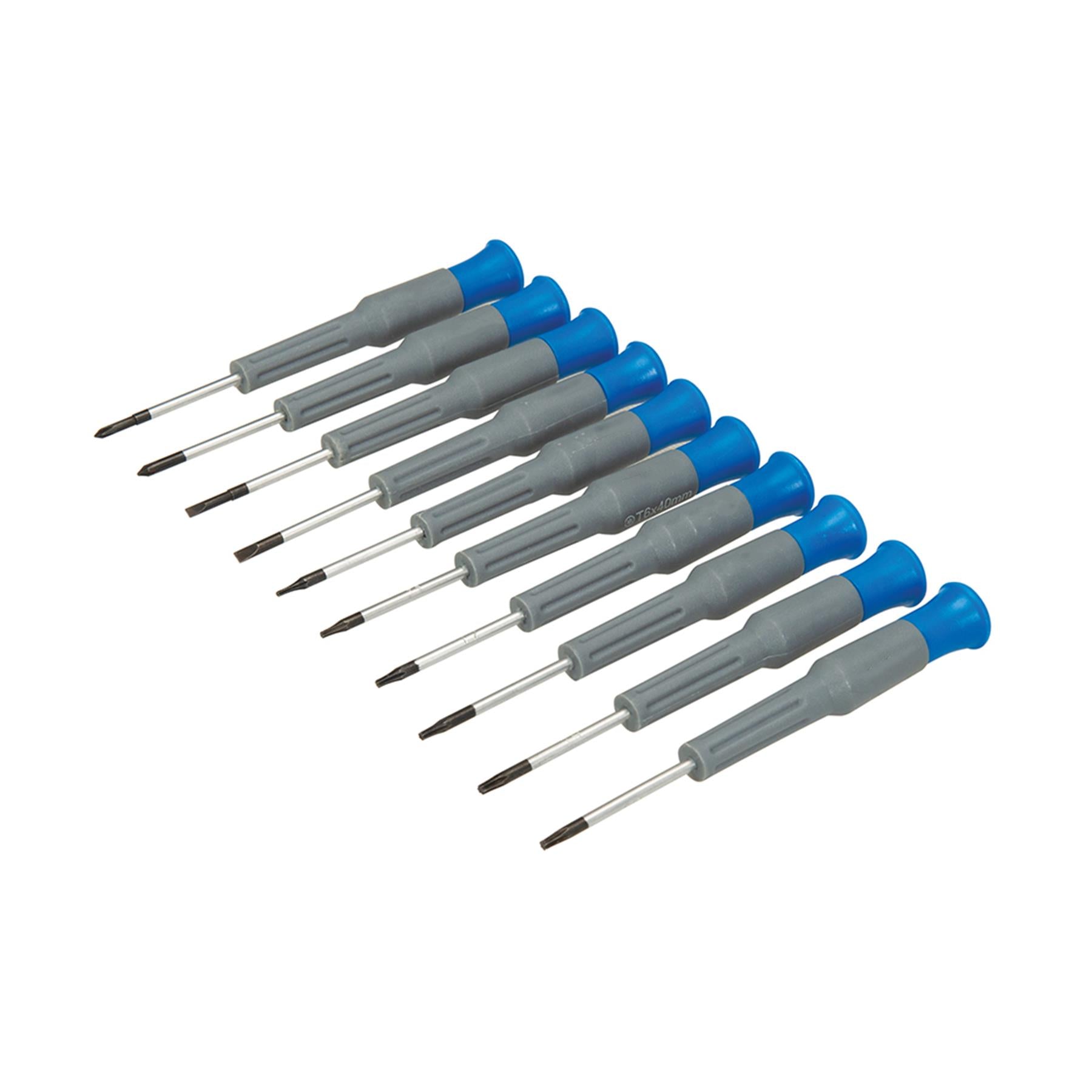 18Pce Soft-Grip Screwdriver Set - 10 Precision 8 Standard Includes Storage Unit
