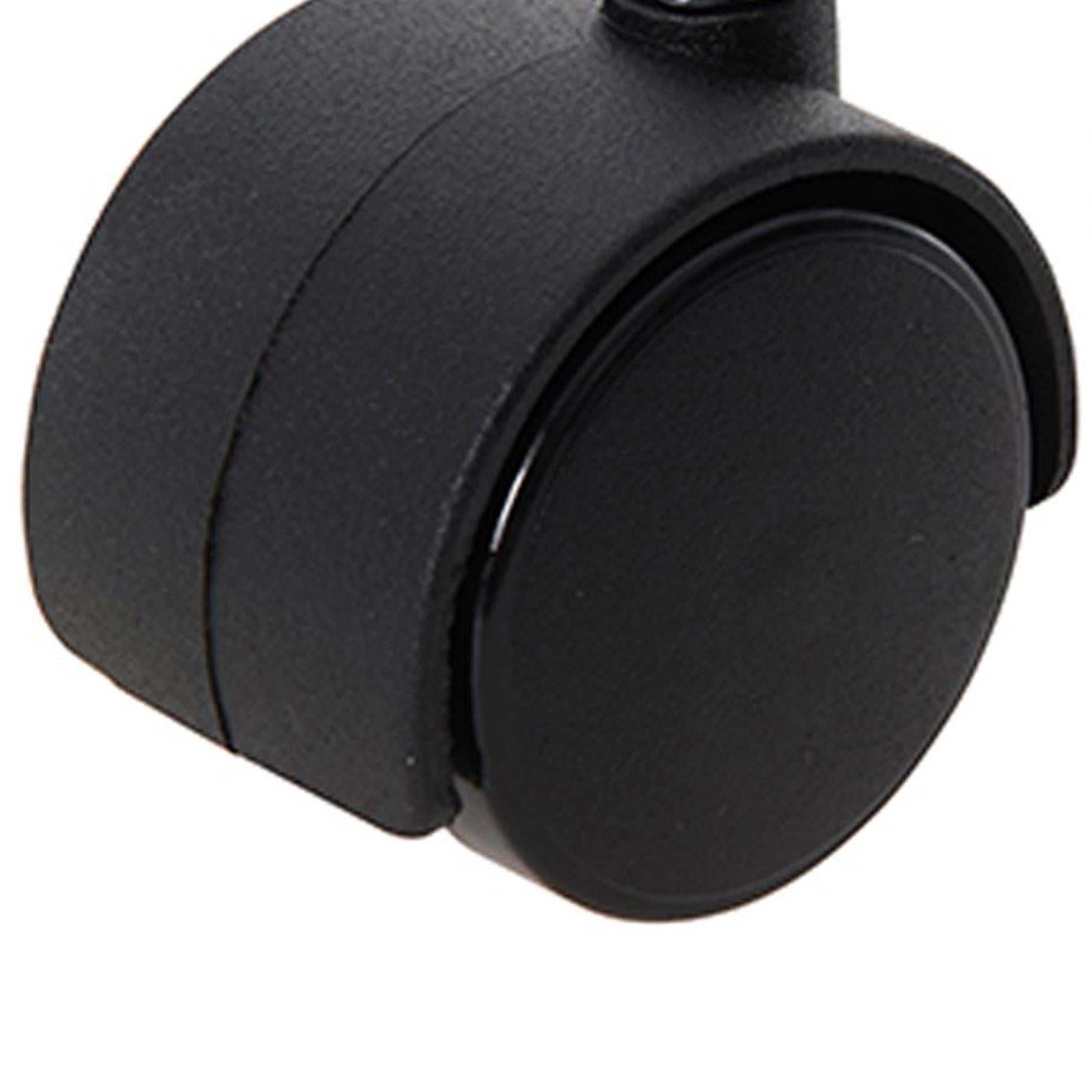 4Pk Twin Wheel Castor Bolt - 40mm Bolt Twin Swivel Action Non-Marking Tyres