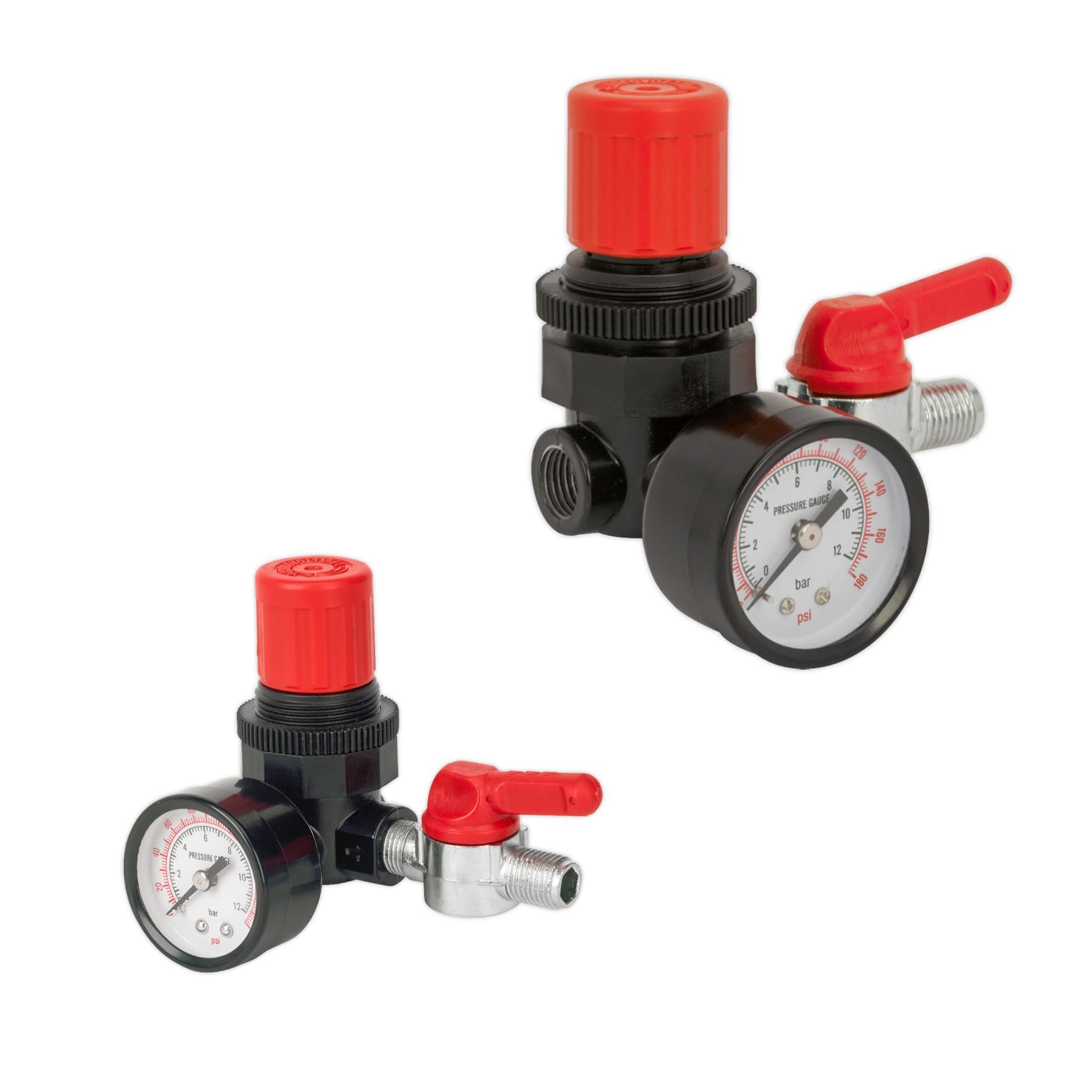 Sealey Air Regulator 1/4"BSP Female - 1/4"BSP Male