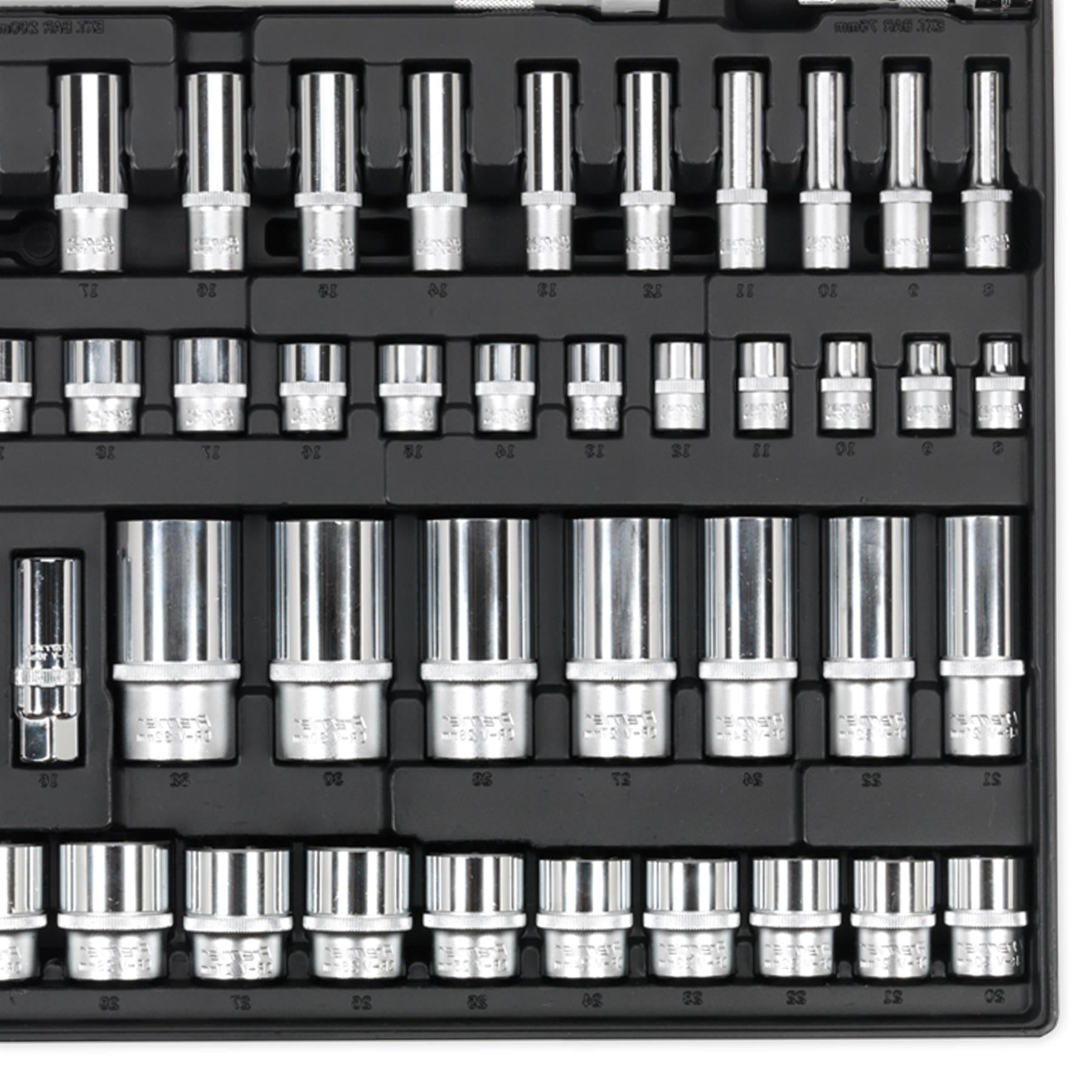 Sealey Tool Tray with Socket Set 55pc 3/8" & 1/2"Sq Drive