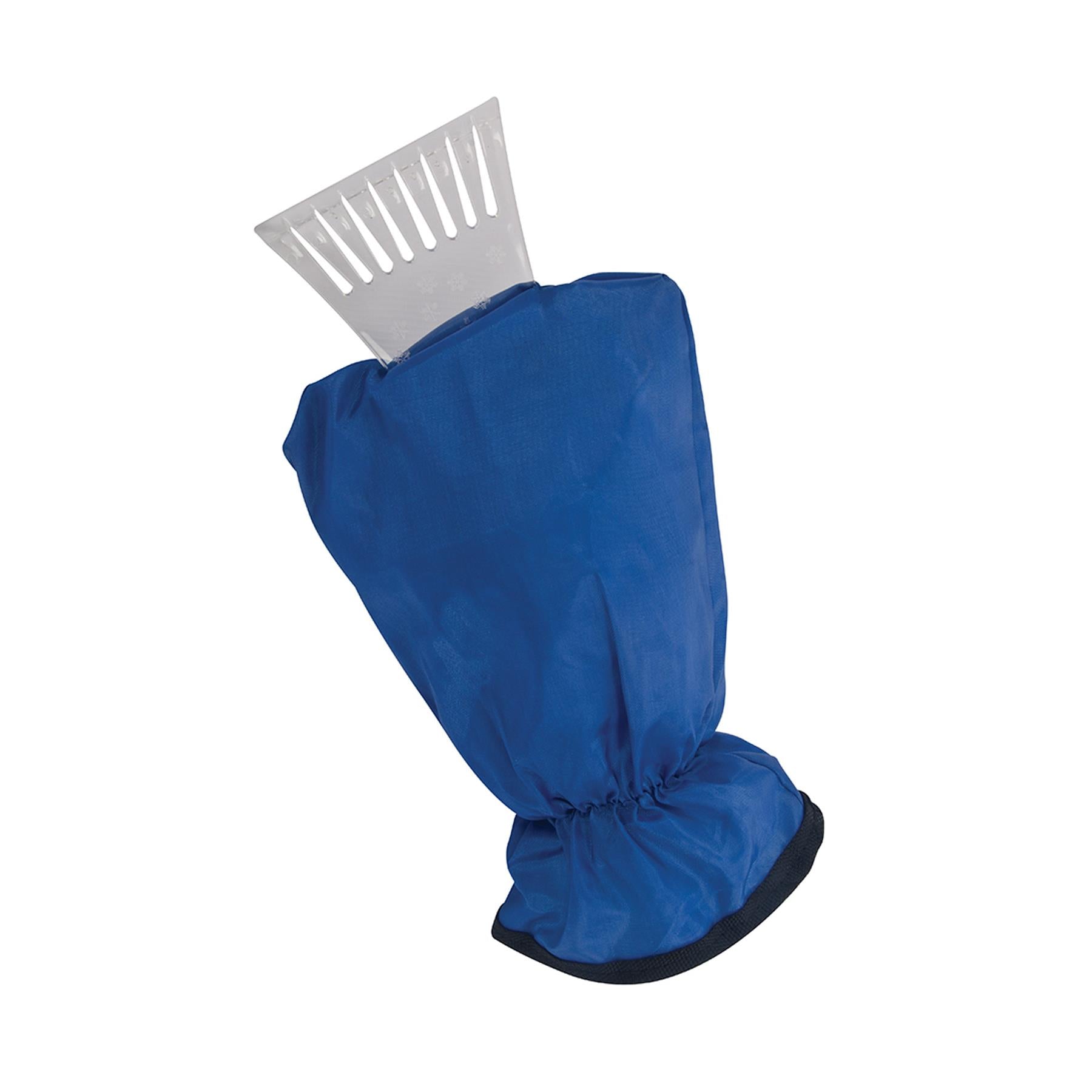 Ice Scraper & Mitt - One Size Insulated Nylon Mitt With Tough Plastic Blade