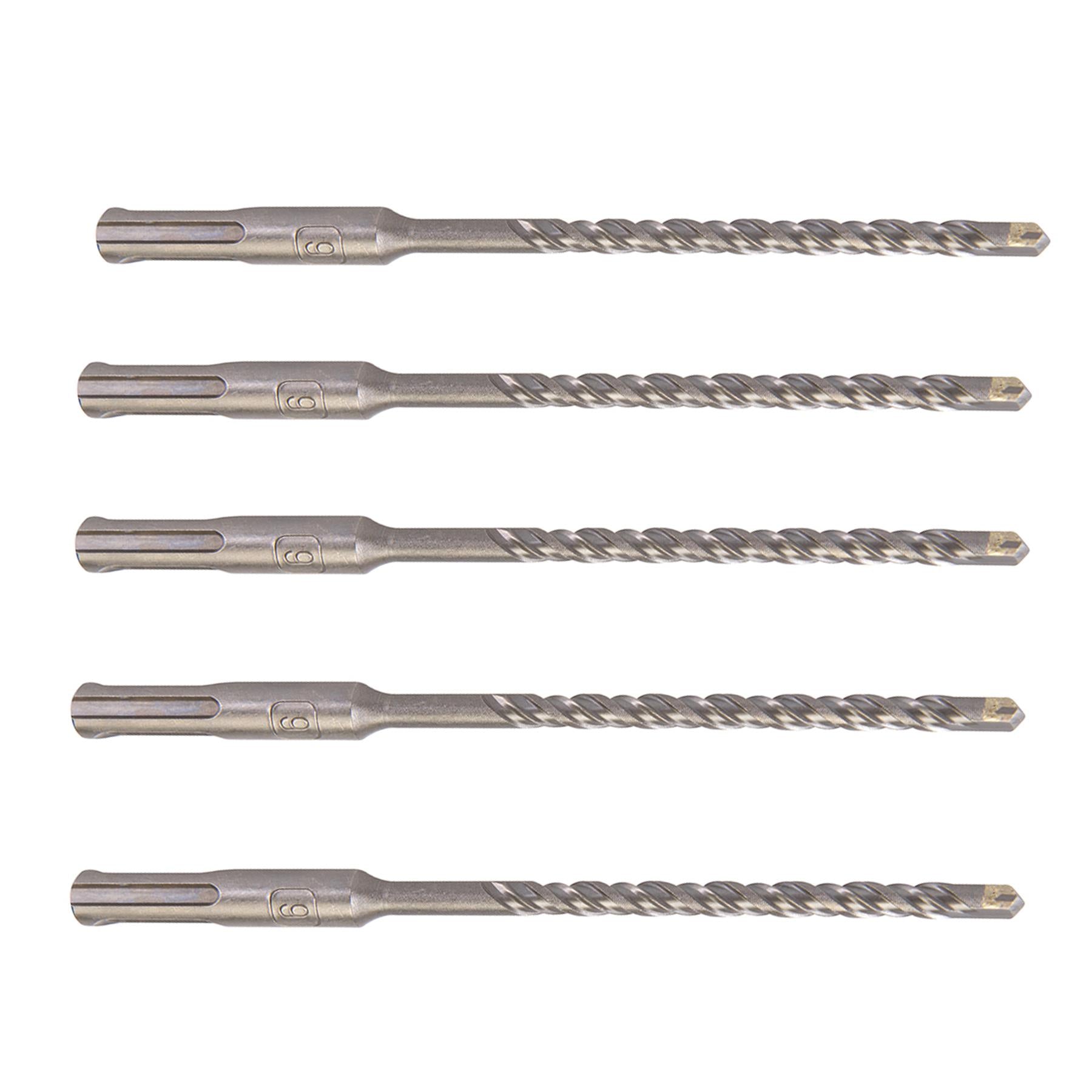5 x SDS+ PLUS MASONRY DRILL BIT 6 x 160mm, TUNGSTEN CARBIDE TIP, FOR STONE CONCRETE BRICK