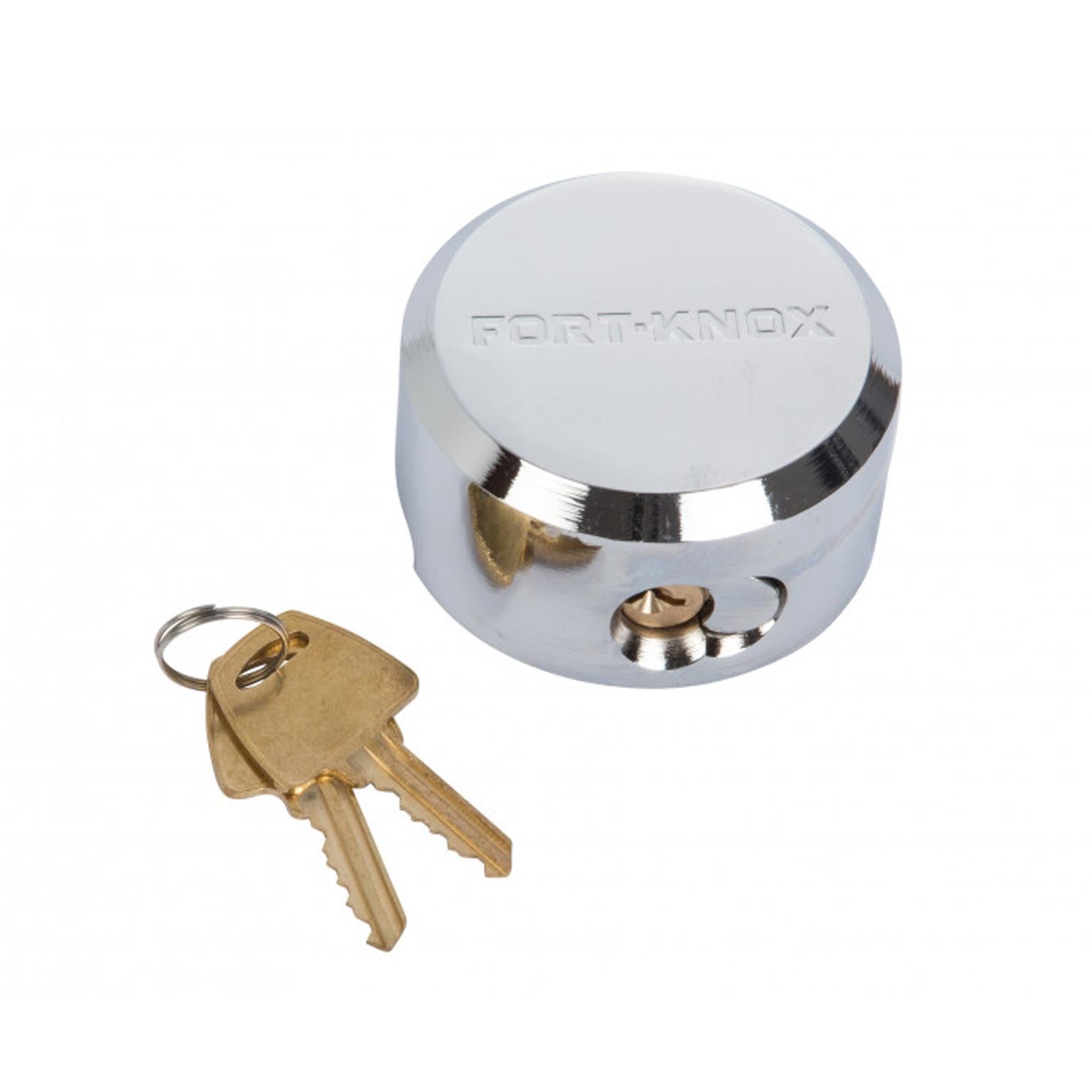 BlueSpot 73mm Ø Round SHACKLELESS PADLOCK Chrome Finish Shed Gate Garage Bike