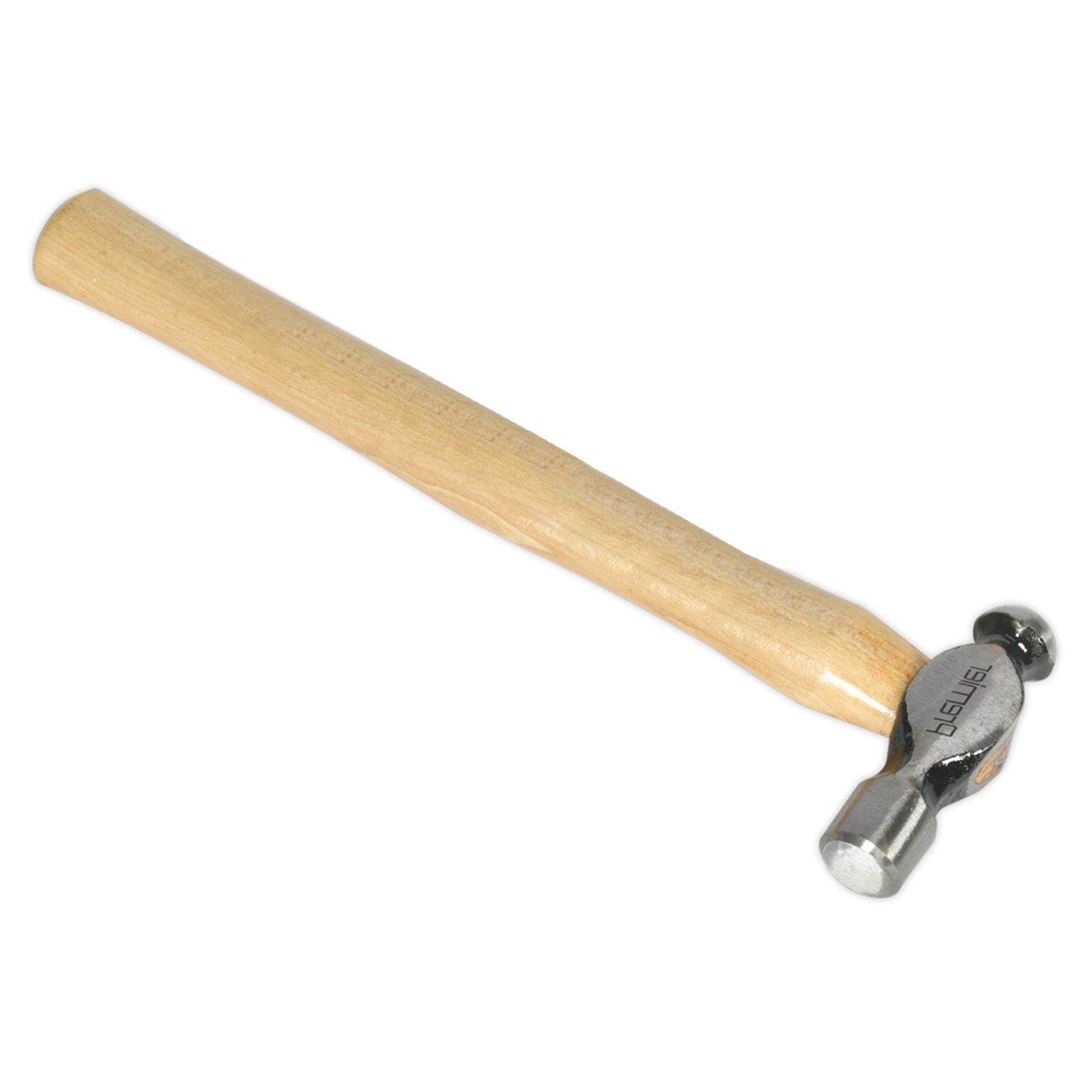 Sealey Ball Pein Hammer 8oz Hickory Shaft Forged Carbon Steel Head