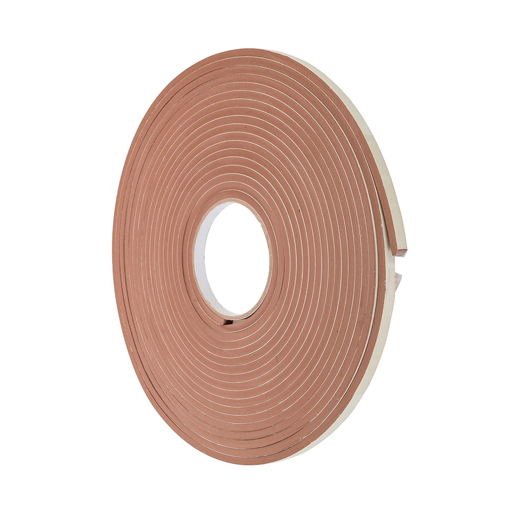 EVA Foam 10.5m Brown Draught Excluder - Self Adhesive Weather Strip - Window and Door Seal