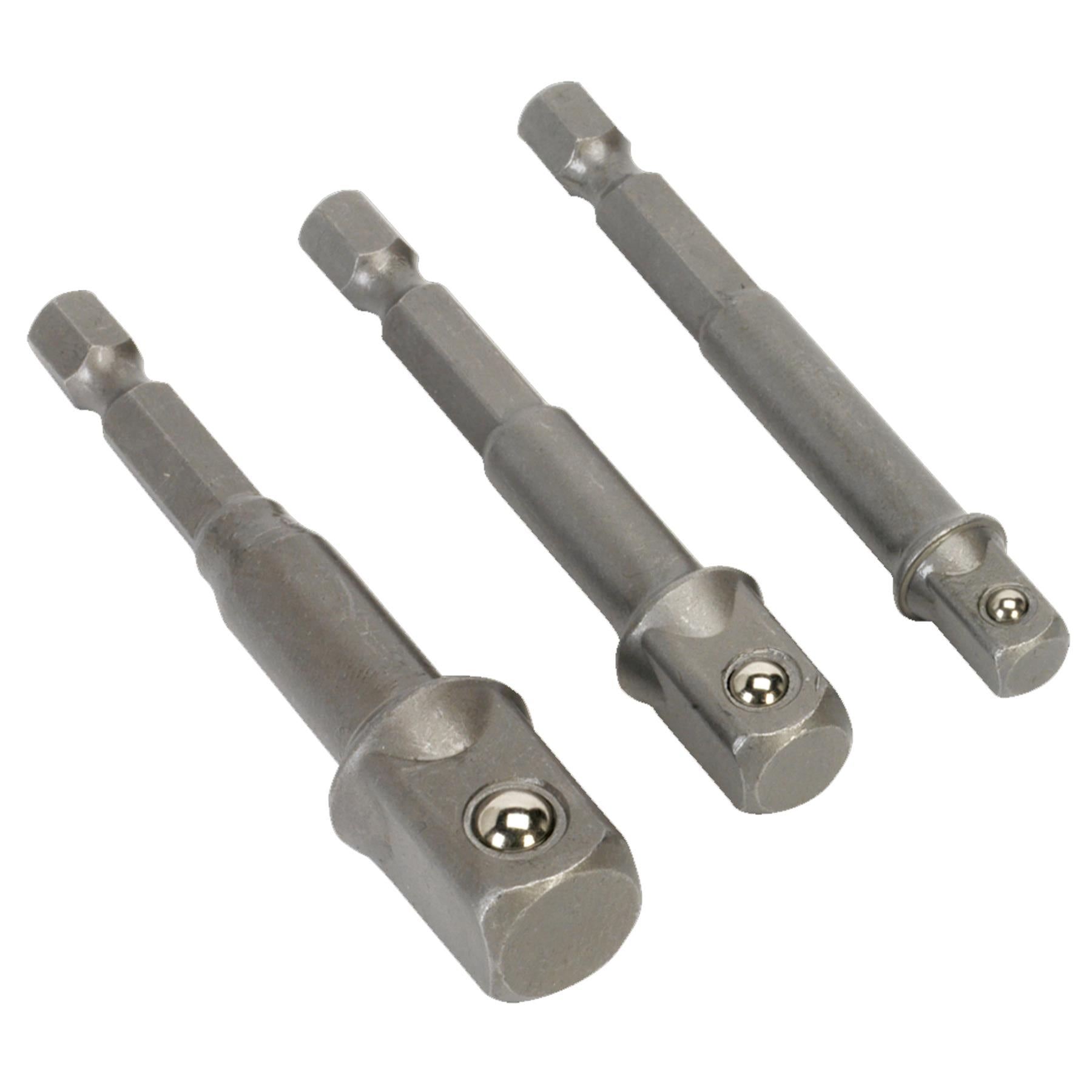 Sealey Socket Adaptor Set 3pc Power Tool Chrome Vanadium steel