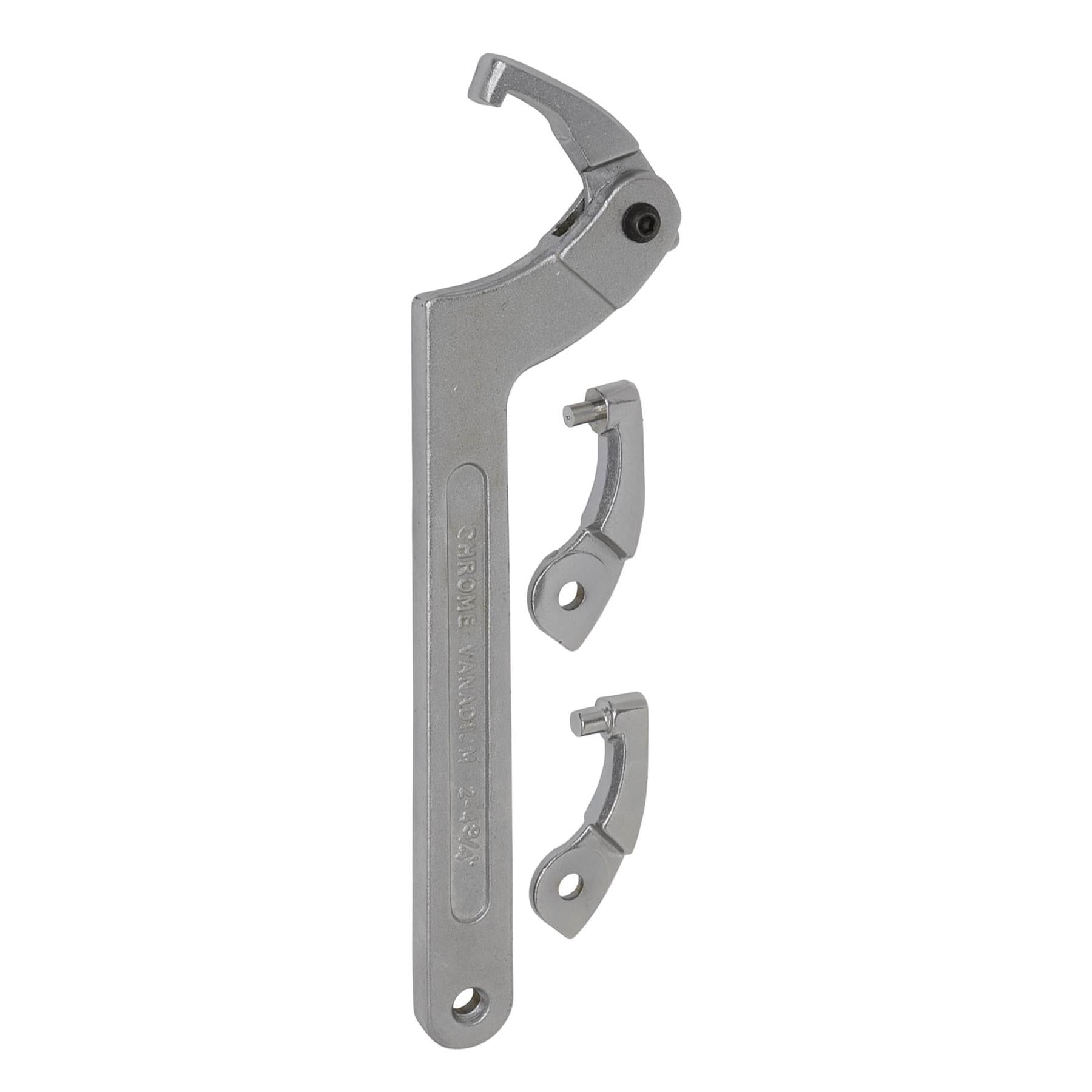 Sealey Adjustable C Spanner - Hook & Pin Wrench Set 4pc 51-121mm