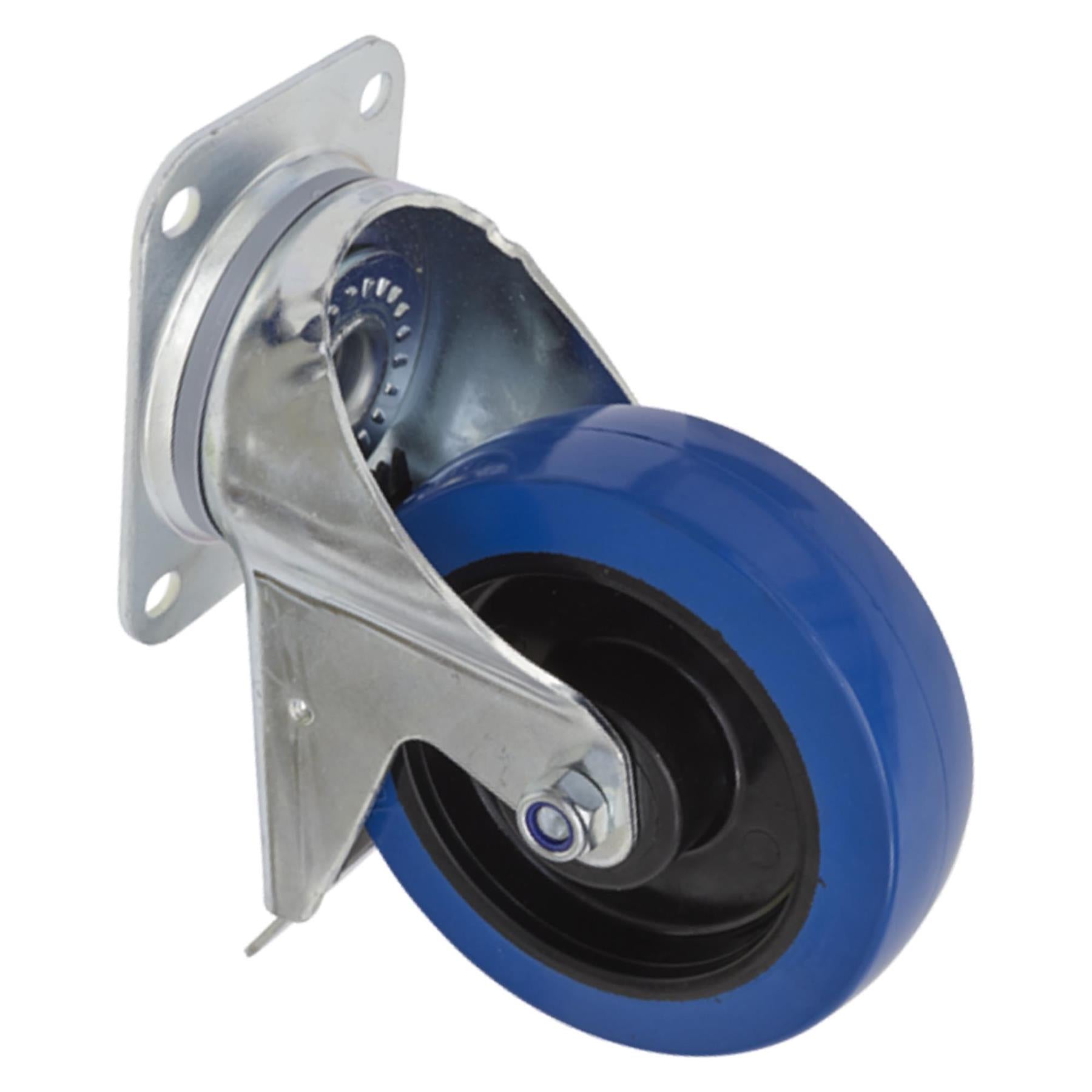 Sealey Castor Wheel Swivel Plate with Total Lock 160mm