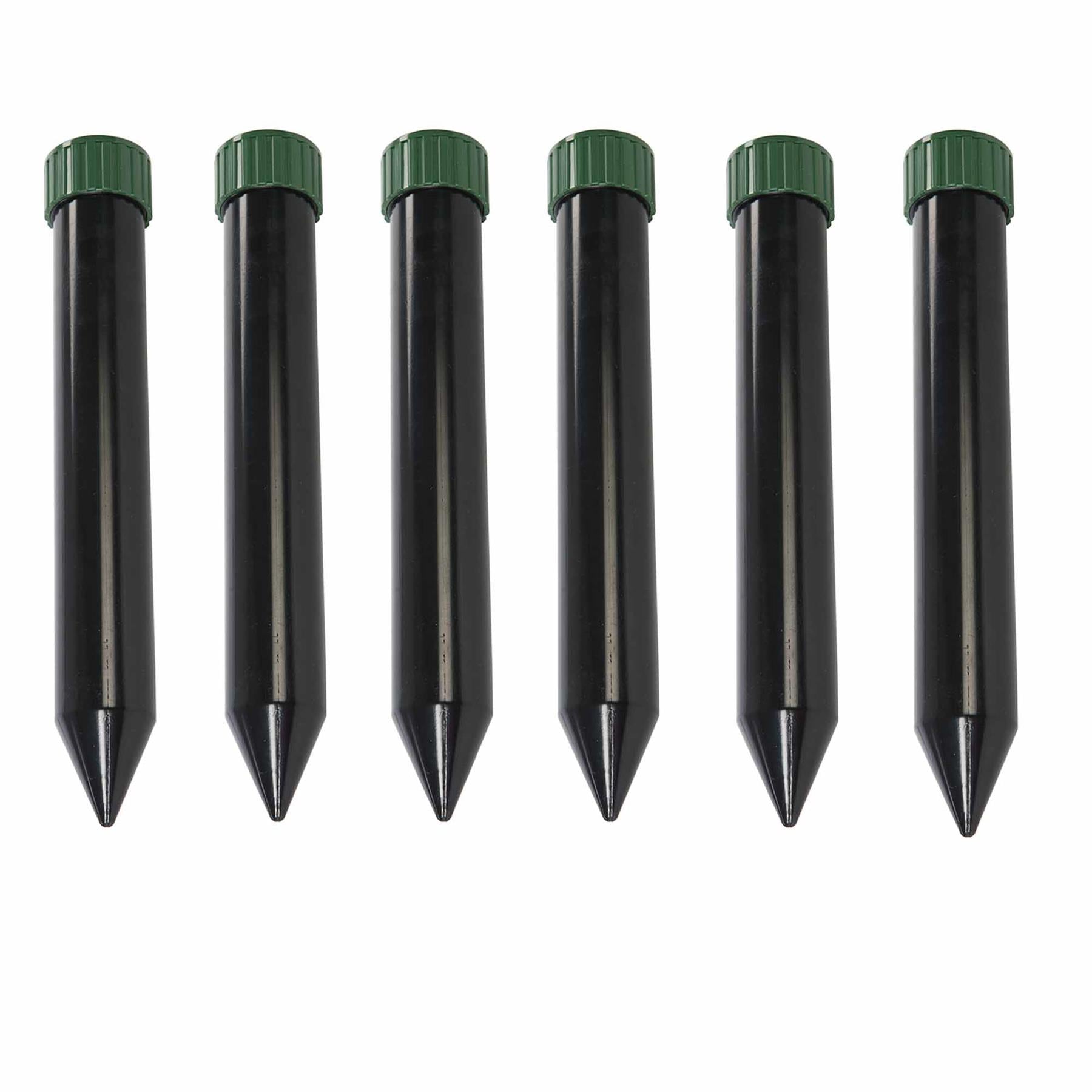 6 x Battery Powered Ultra Sonic Spike Mole Rodent Deterrent Repellent