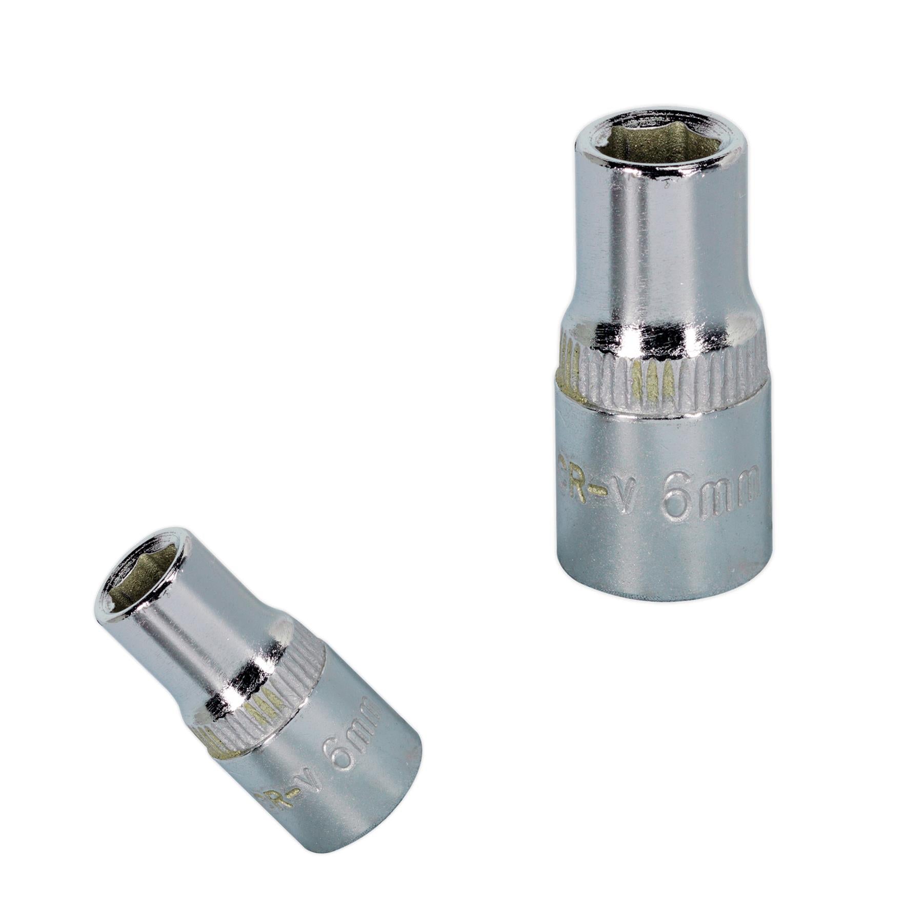 Sealey WallDrive Socket 6mm 1/4"Sq Drive Fully Polished