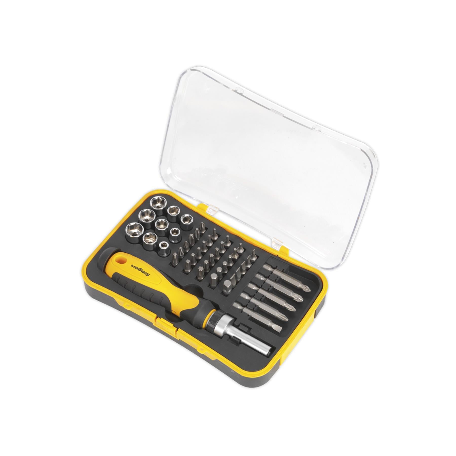Sealey Socket & Bit Set 45pc Ratchet Screwdriver