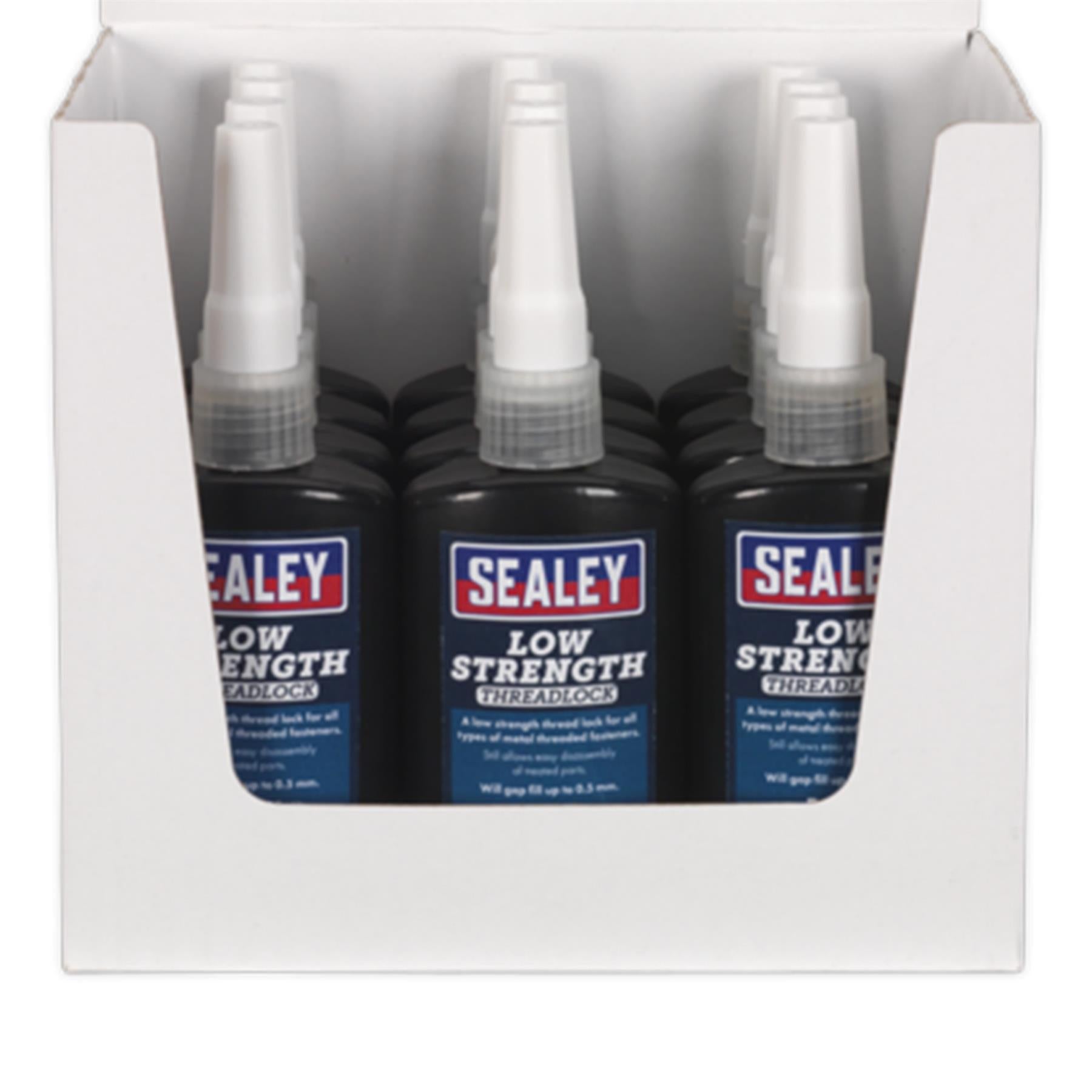 Sealey Thread Lock Low Strength 50ml Pack of 12