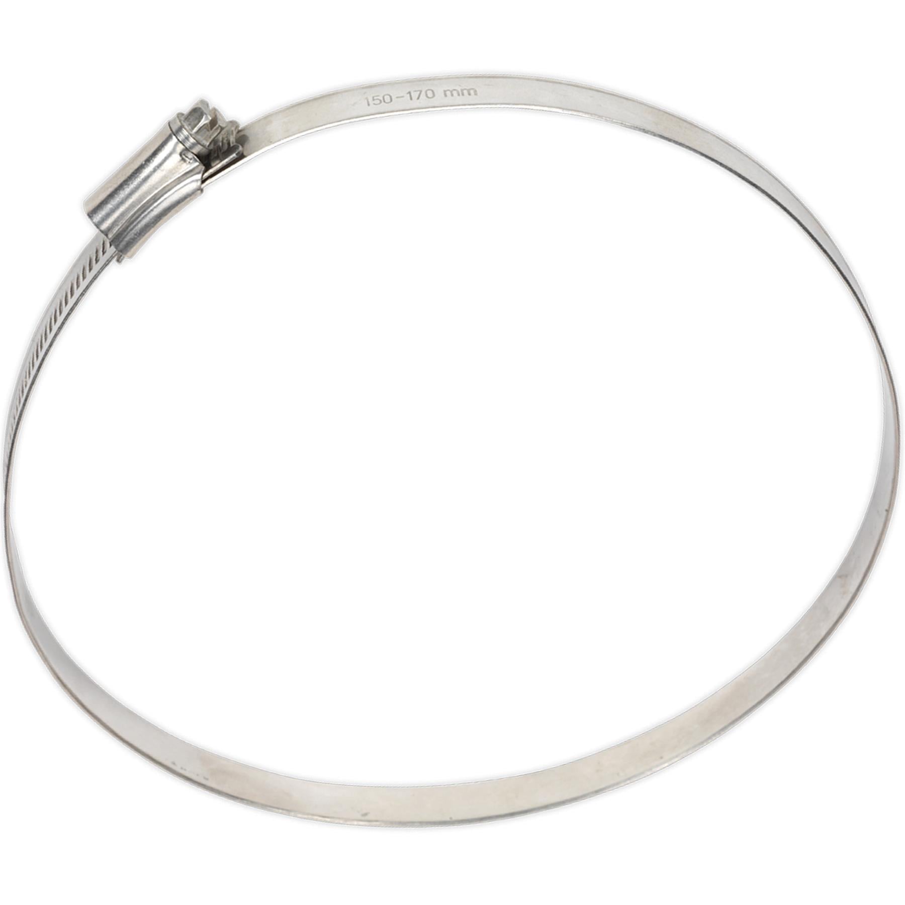 Sealey Hose Clip Stainless Steel 150-170mm Pack of 5