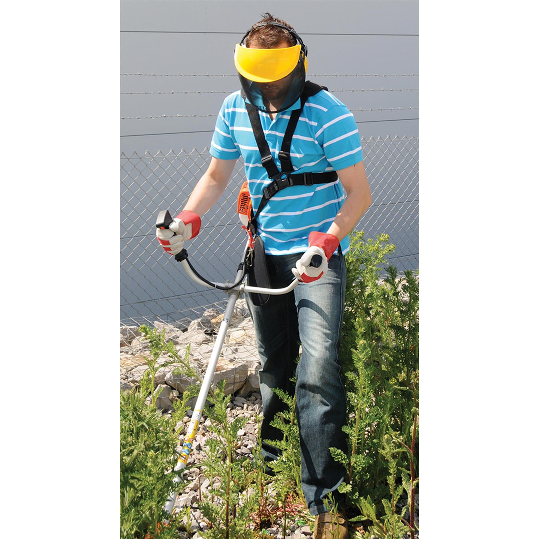 4 Point Harness Brush Cutter Trimmerlong Reach Pruning Garden Quick Release