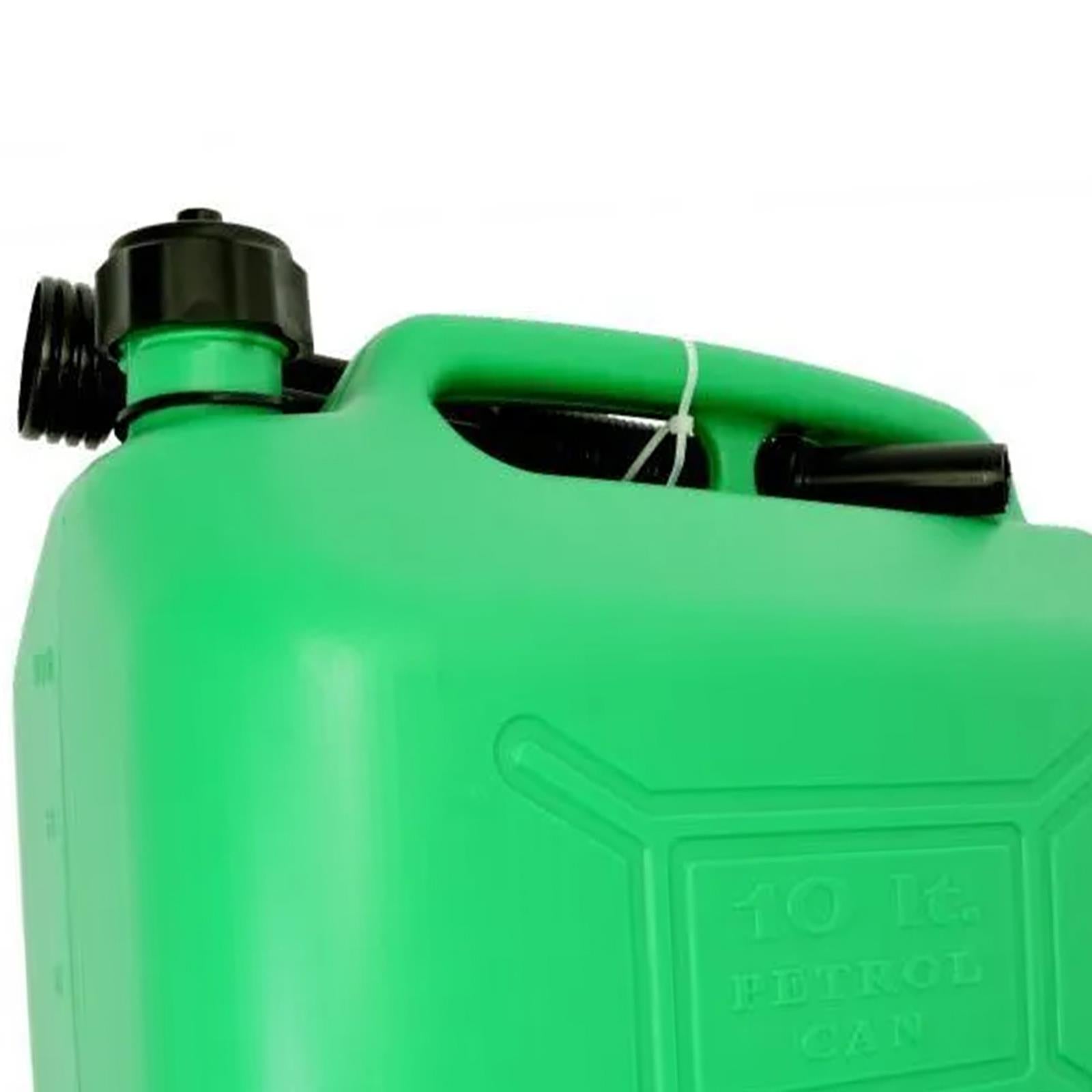 10L Green Durable Plastic Fuel Can flexible spout