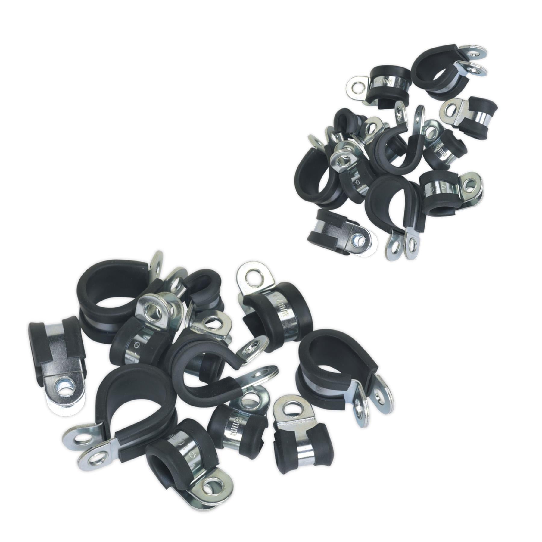 Sealey P-Clip Rubber Lined Assortment 60pc