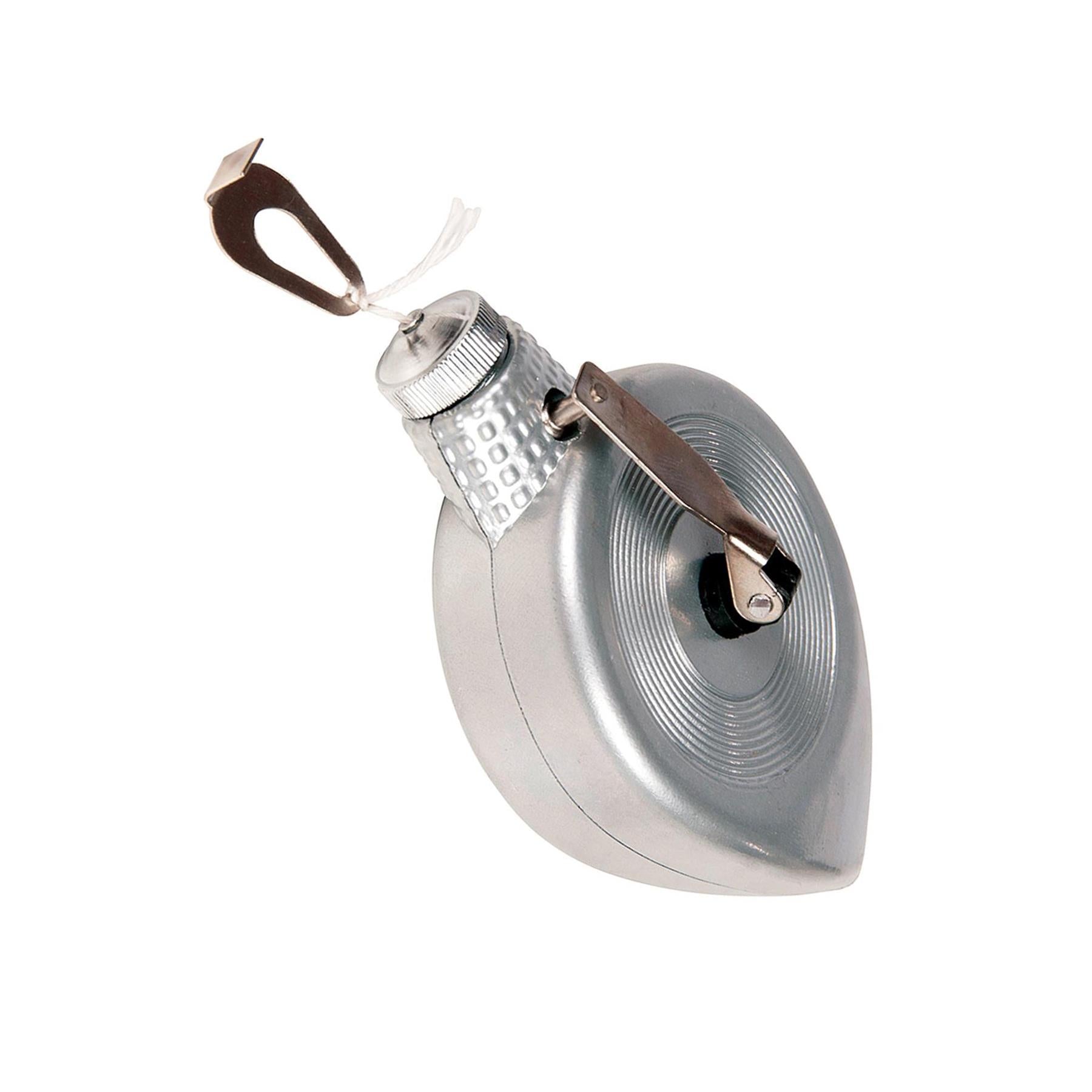 Metal Chalk Line Reel Plumb Bob Lightweight Durable Aluminium 30 metre