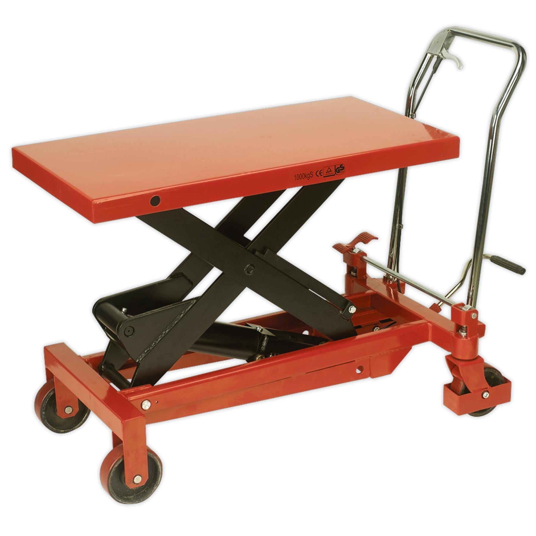 Sealey Hydraulic Platform Truck 1000kg With four composite wheels