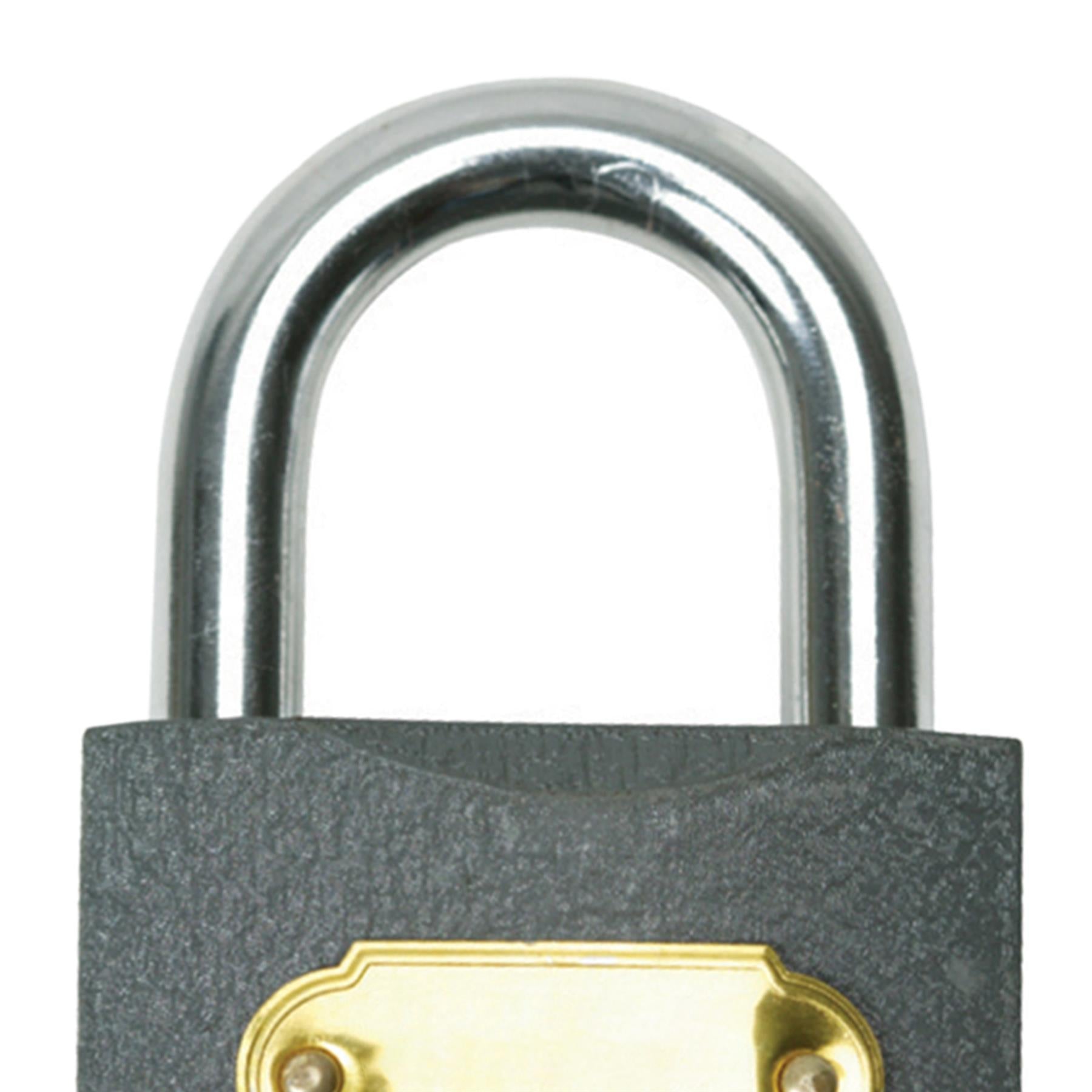 Iron Padlock - 40mm Home Office Travel Safety Security 3 Keys Hardened