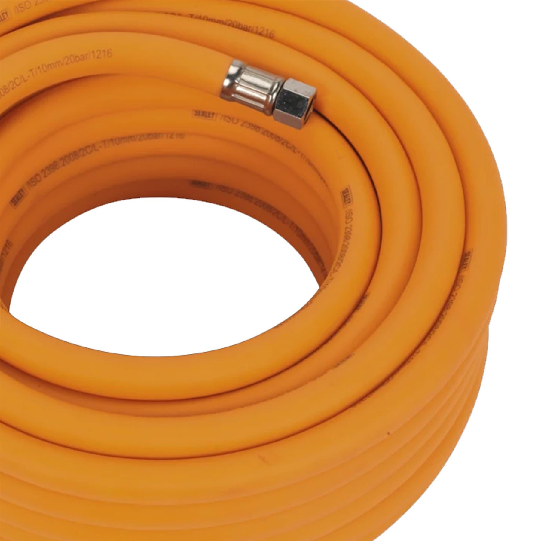 Sealey Air Hose 15m x �10mm Hybrid High-Visibility 1/4"BSP Unions