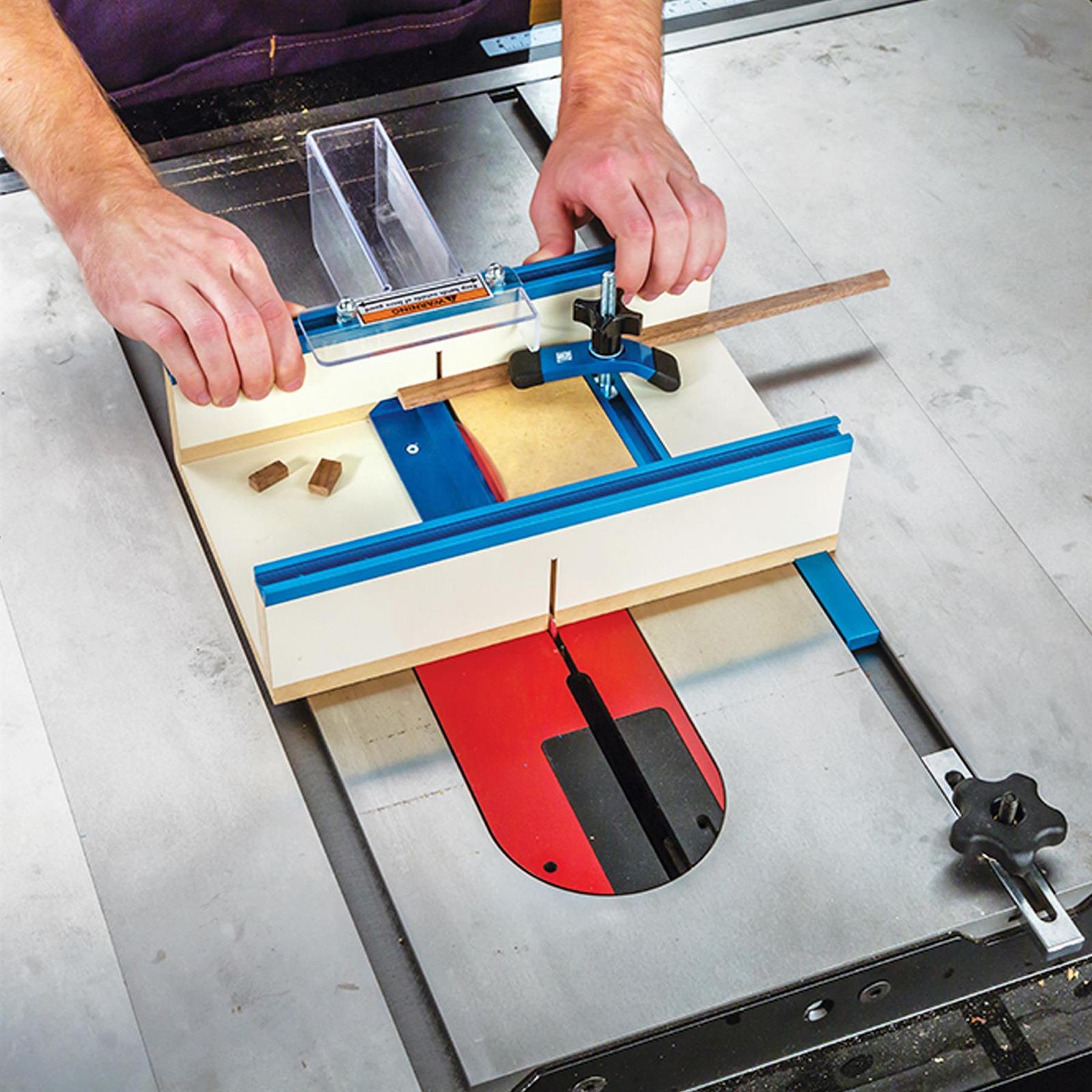 Table Saw Small Parts Sled 305 x 394 x 89mm Aluminium With Melamine Coated MDF