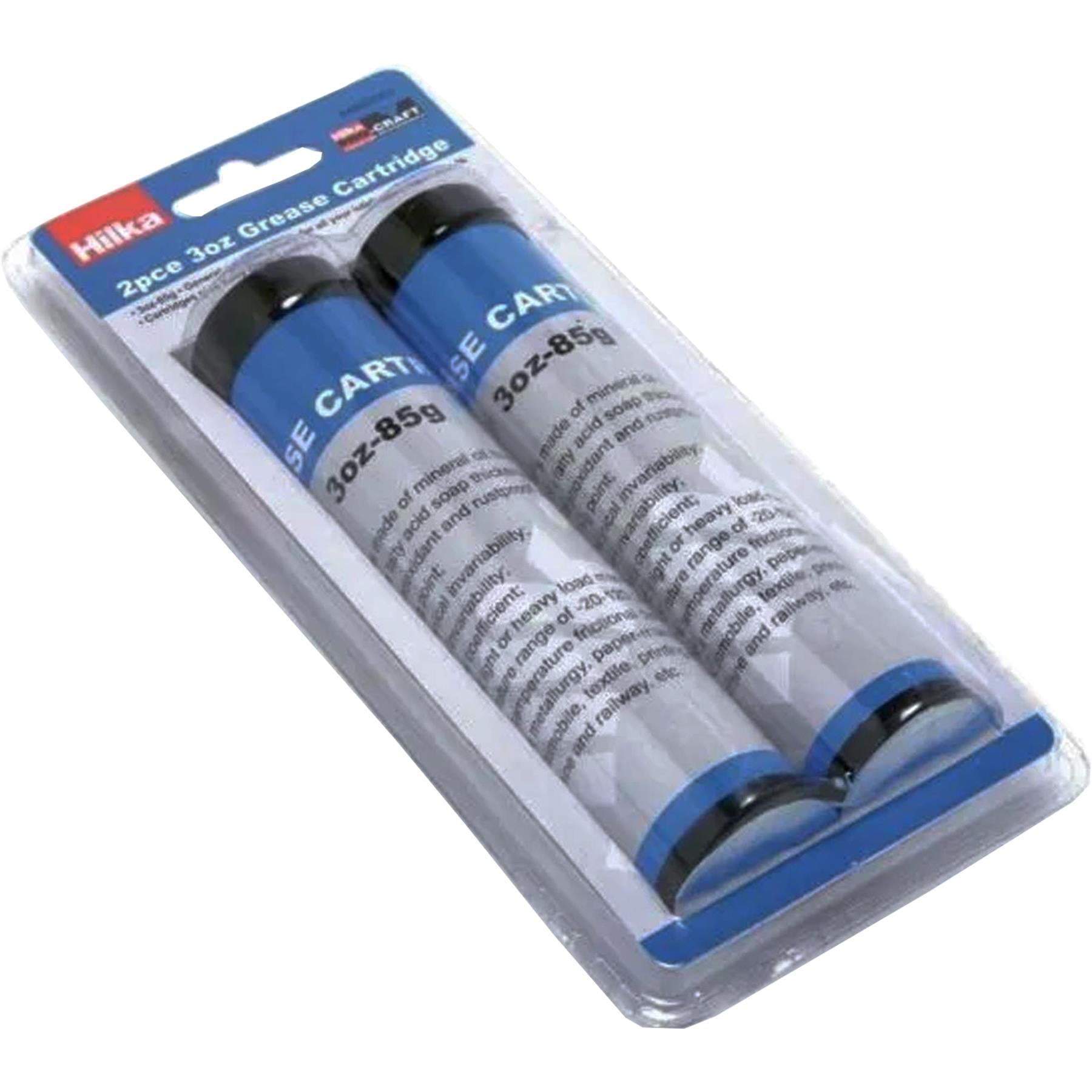 2 x LARGE GREASE GUN CARTRIDGES - 3oz - REFILL HILKA GREASE CARTRIDGE SET - NEW