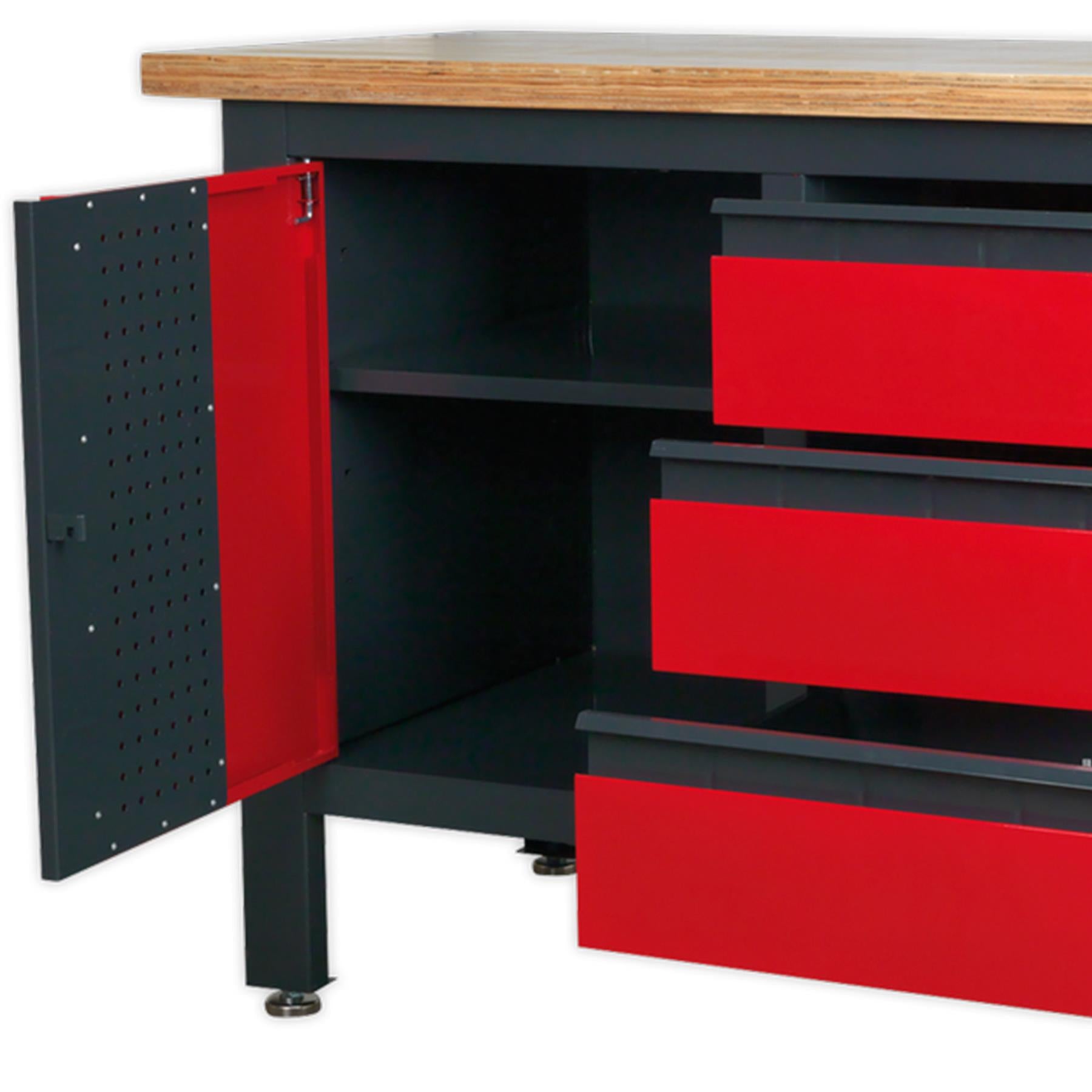 Sealey Workstation with 3 Drawers & Cupboard