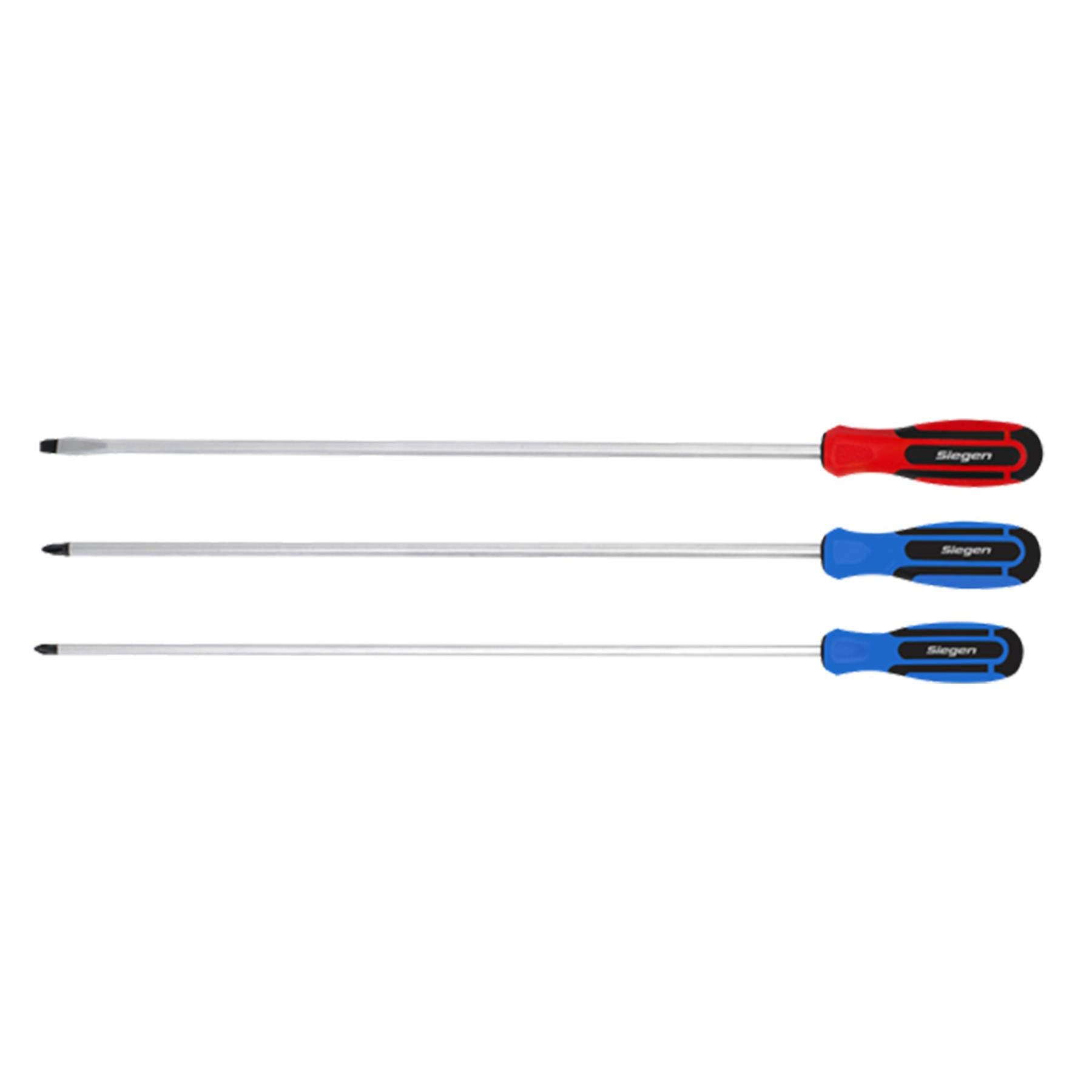 Sealey Screwdriver Set 3pc Extra-Long