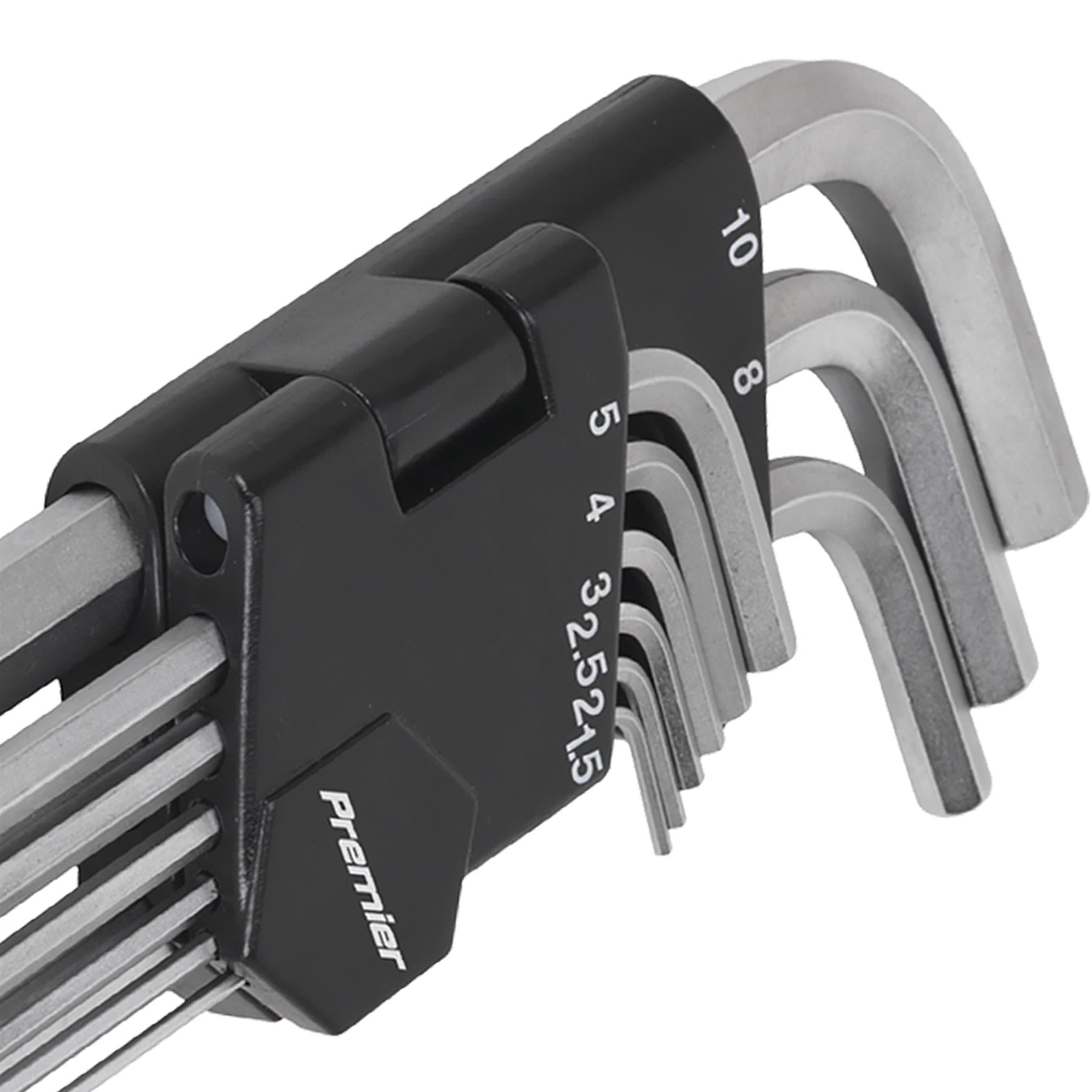 Sealey Hex Key Set 9pc Long Metric