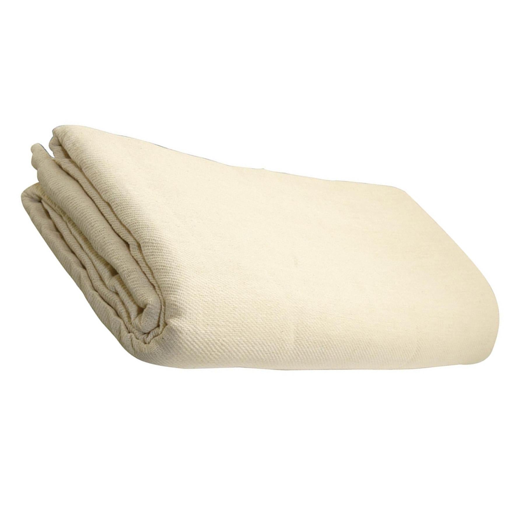 Dust Sheet Poly Twill 3.6 X 2.4M 100% Absorbent Cotton Twill Polythene Backing