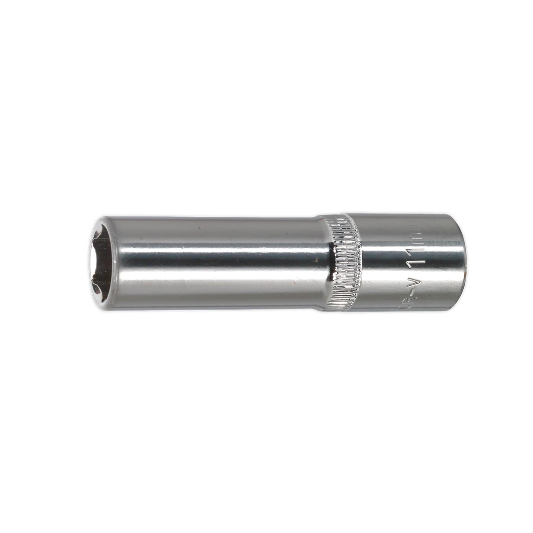 Sealey WallDrive Socket 11mm Deep 3/8"Sq Drive Fully Polished