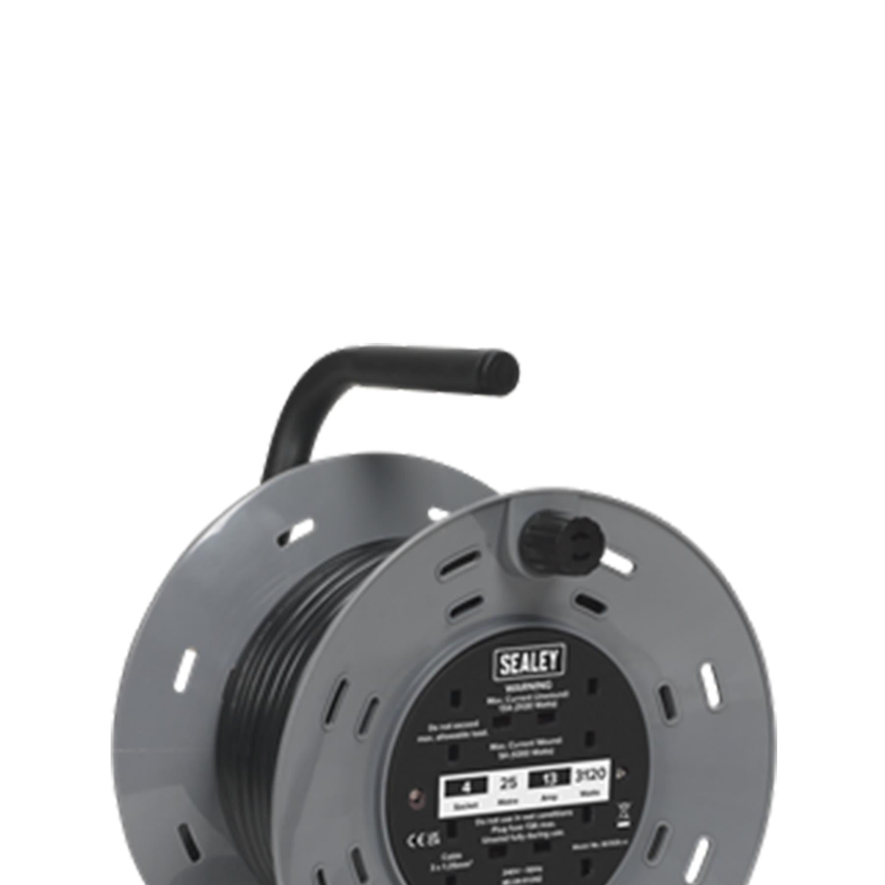 Cable Reel 25m 4 x 230V 1.25mm² Thermal Trip