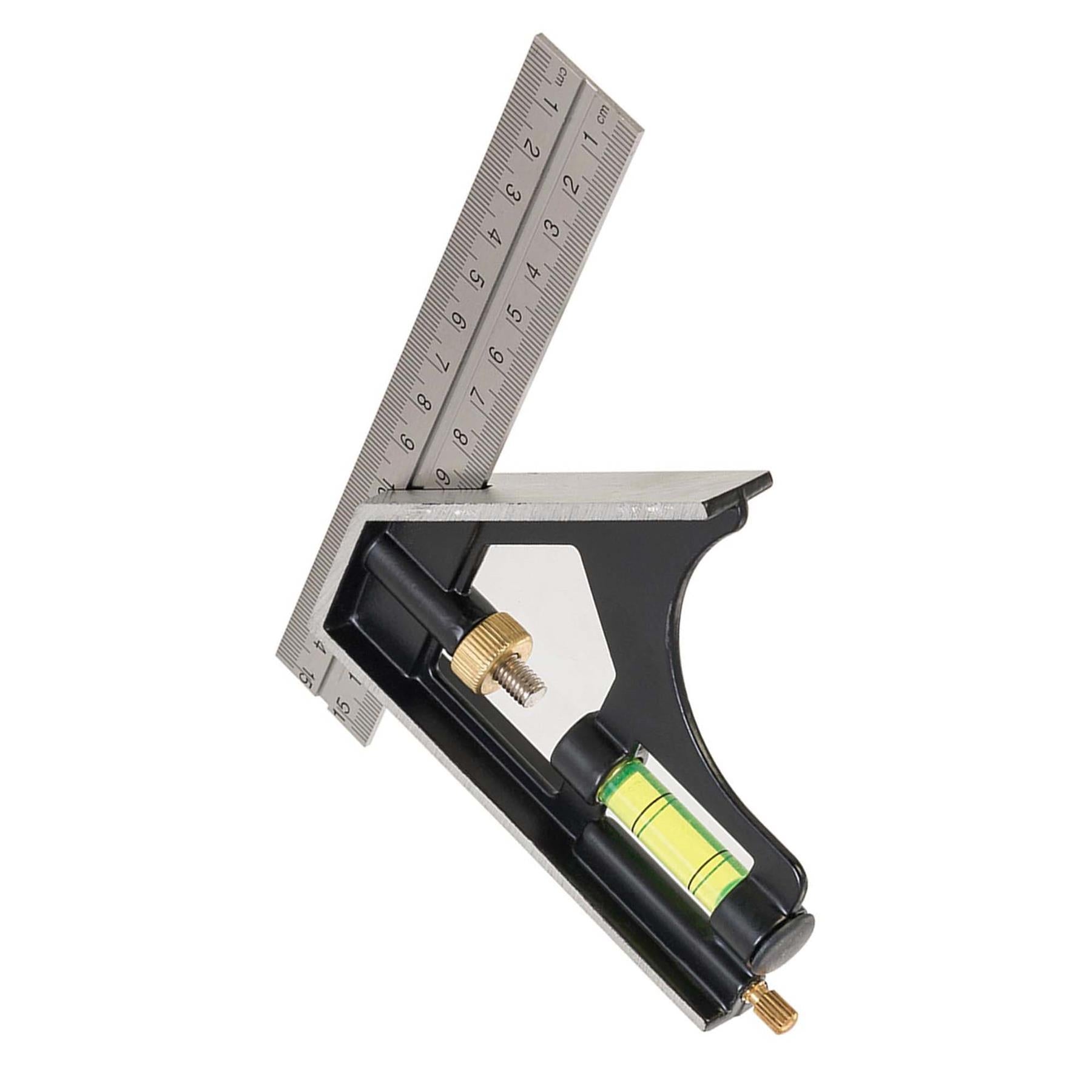 Combination Square Knurled Adjustment Screw With Hardened Steel Blade 150mm