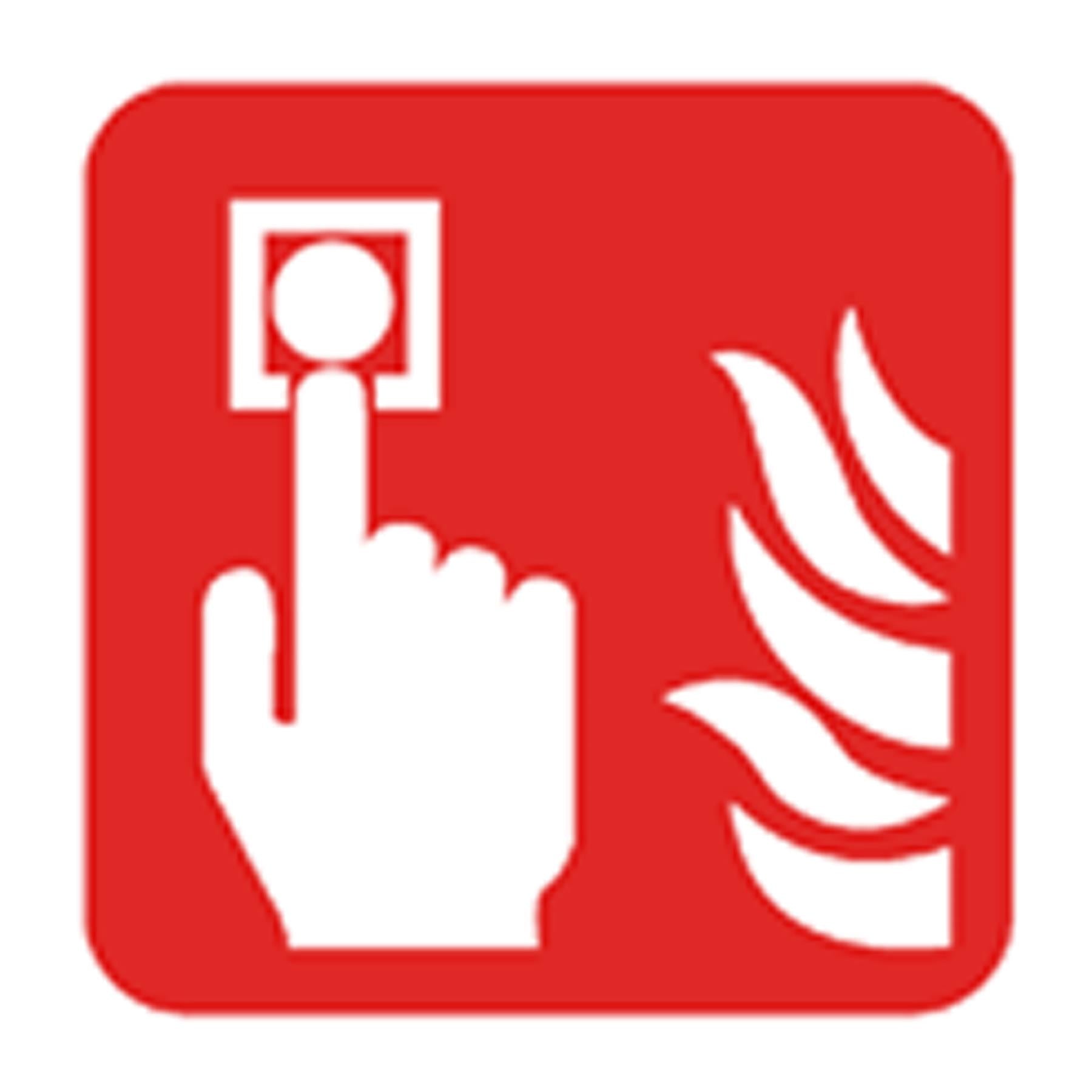 Sealey Safety Sign - Fire Action With Lift - Rigid Plastic-Pk of 10