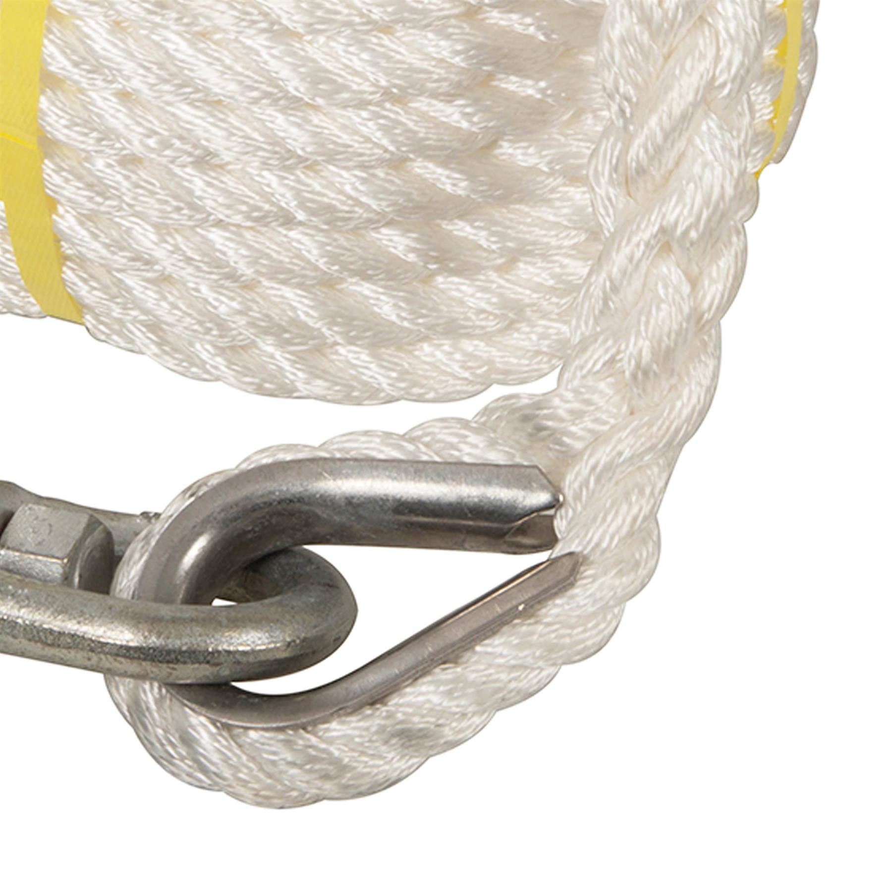 Gin Wheel Rope With Hook Synthetic 20M Lifting Rope 2.5 Tonne Breaking Strenght
