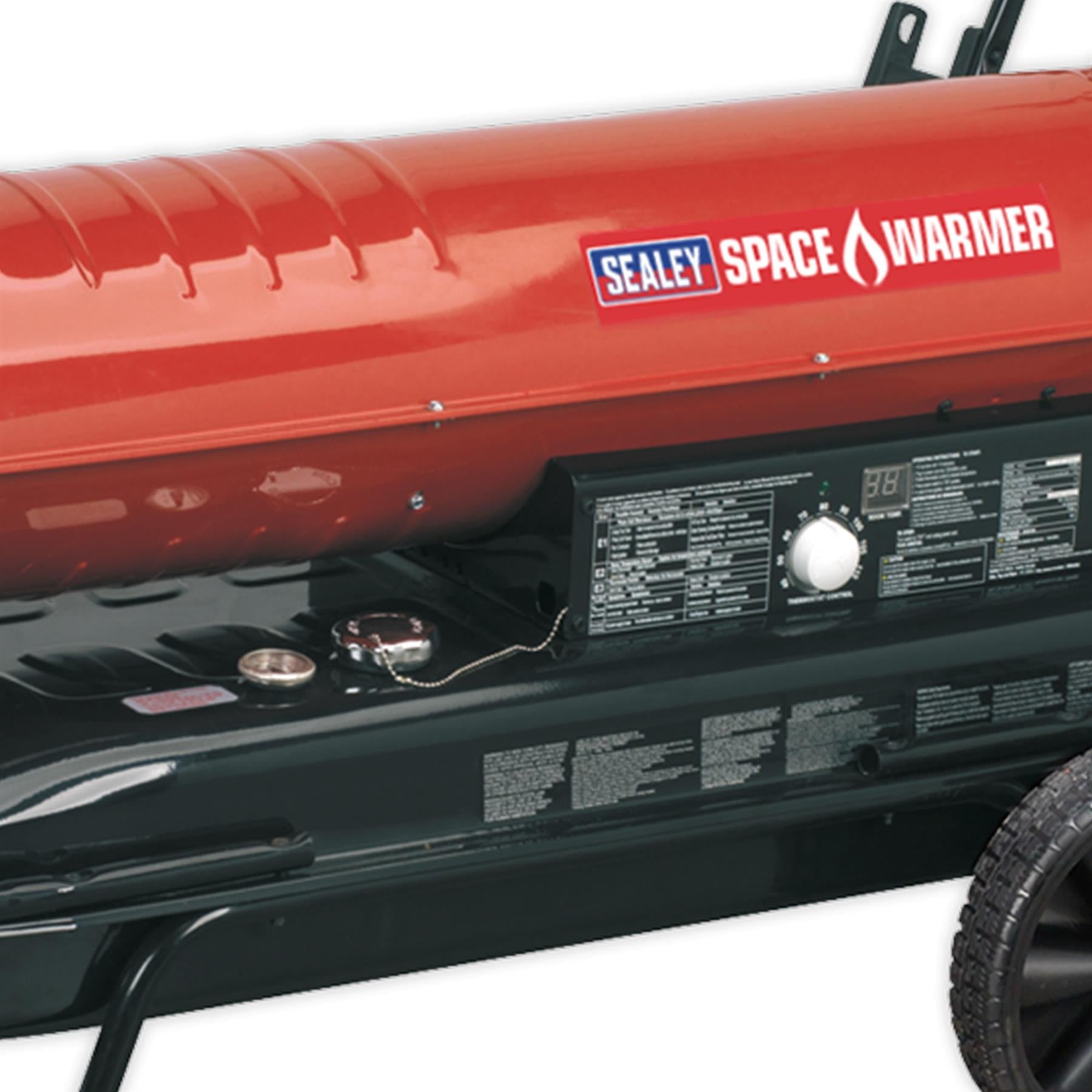 Sealey AB1758 Space Warmer Paraffin/Kerosene/Diesel Heater 175,000Btu/hr Wheels