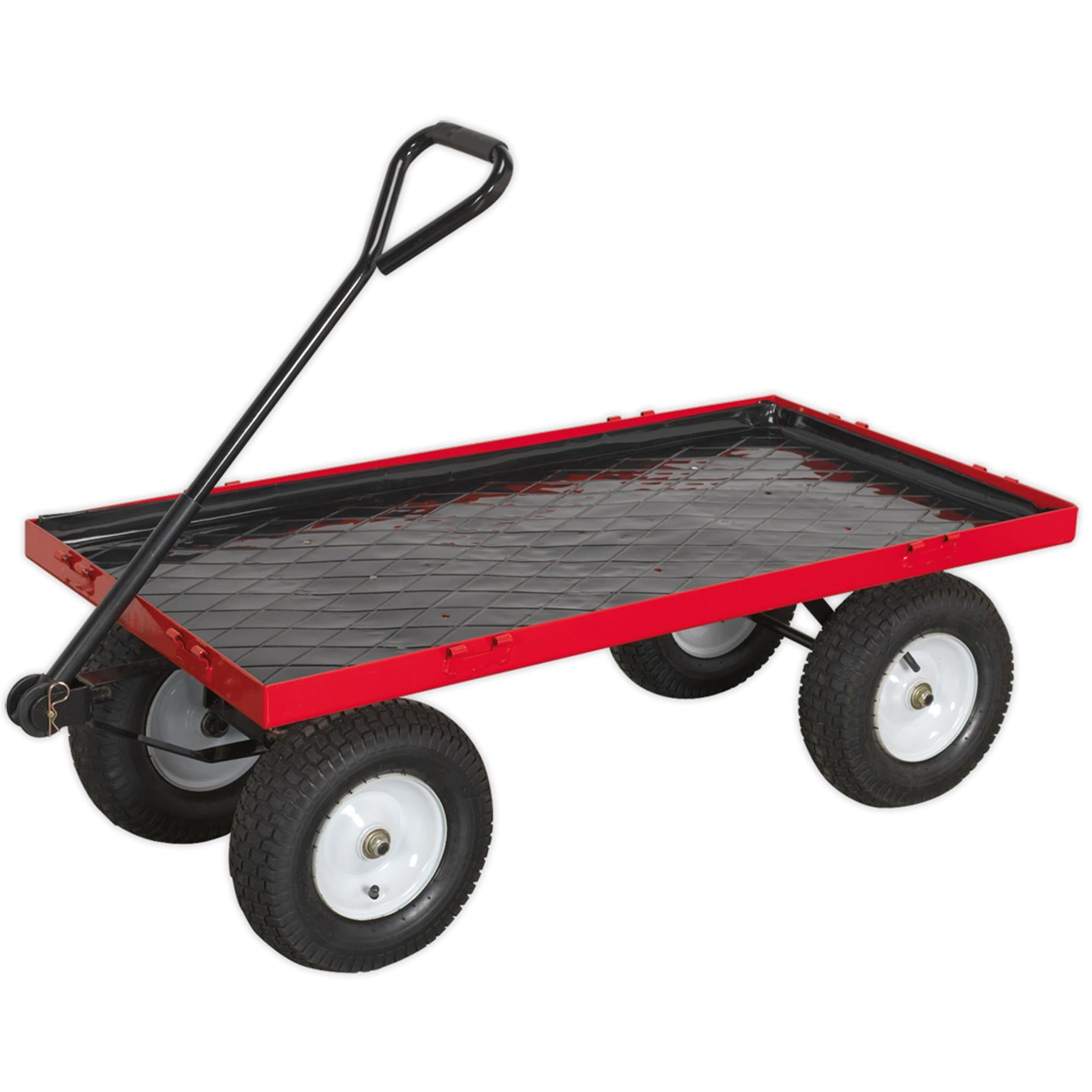 Sealey Platform Truck with Sides Pneumatic Tyres 450kg Capacity