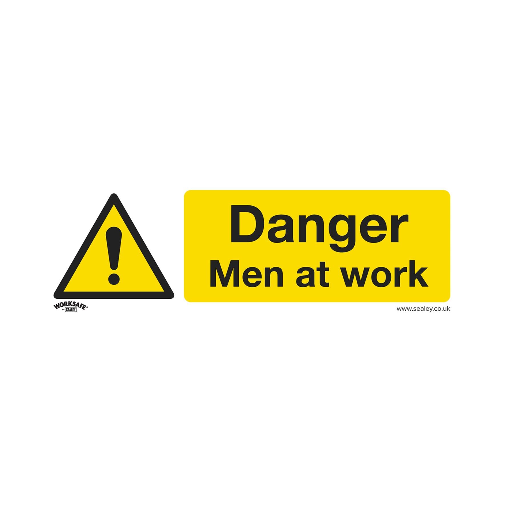Sealey Safety Sign - Danger Men At Work - Rigid Plastic-Pack of 10
