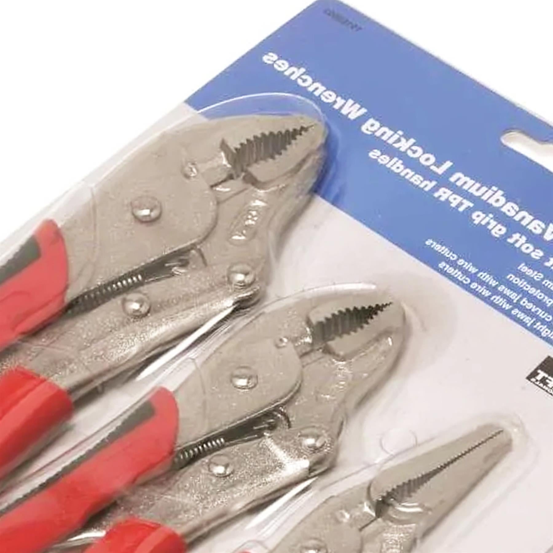 Mole Grip Vice Wrench Set - 3 Piece Heavy Duty Locking Pliers Hilka Pro-Craft