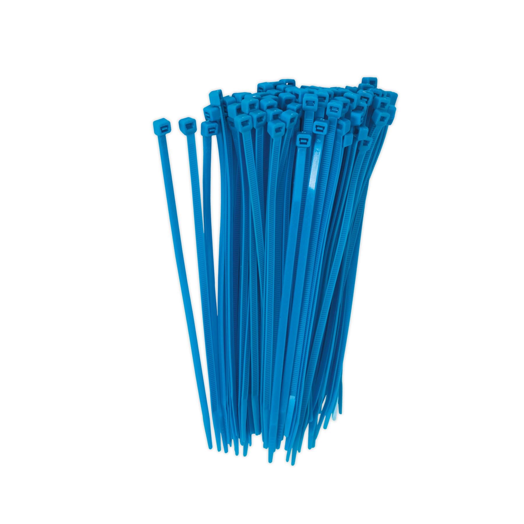 Sealey Cable Tie 200 x 4.8mm Blue Pack of 100