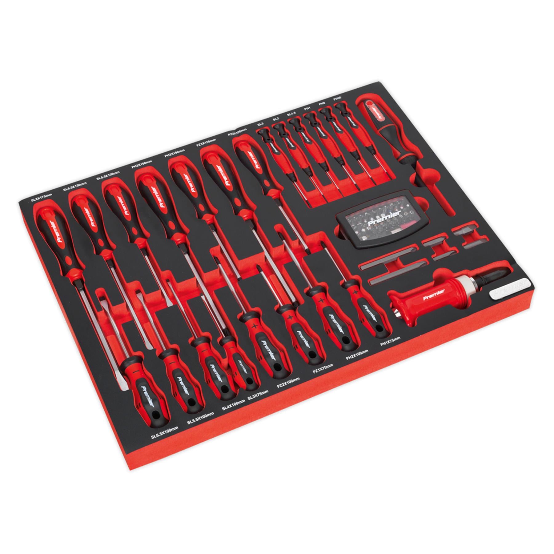 Sealey Tool Tray with Screwdriver Set 72pc