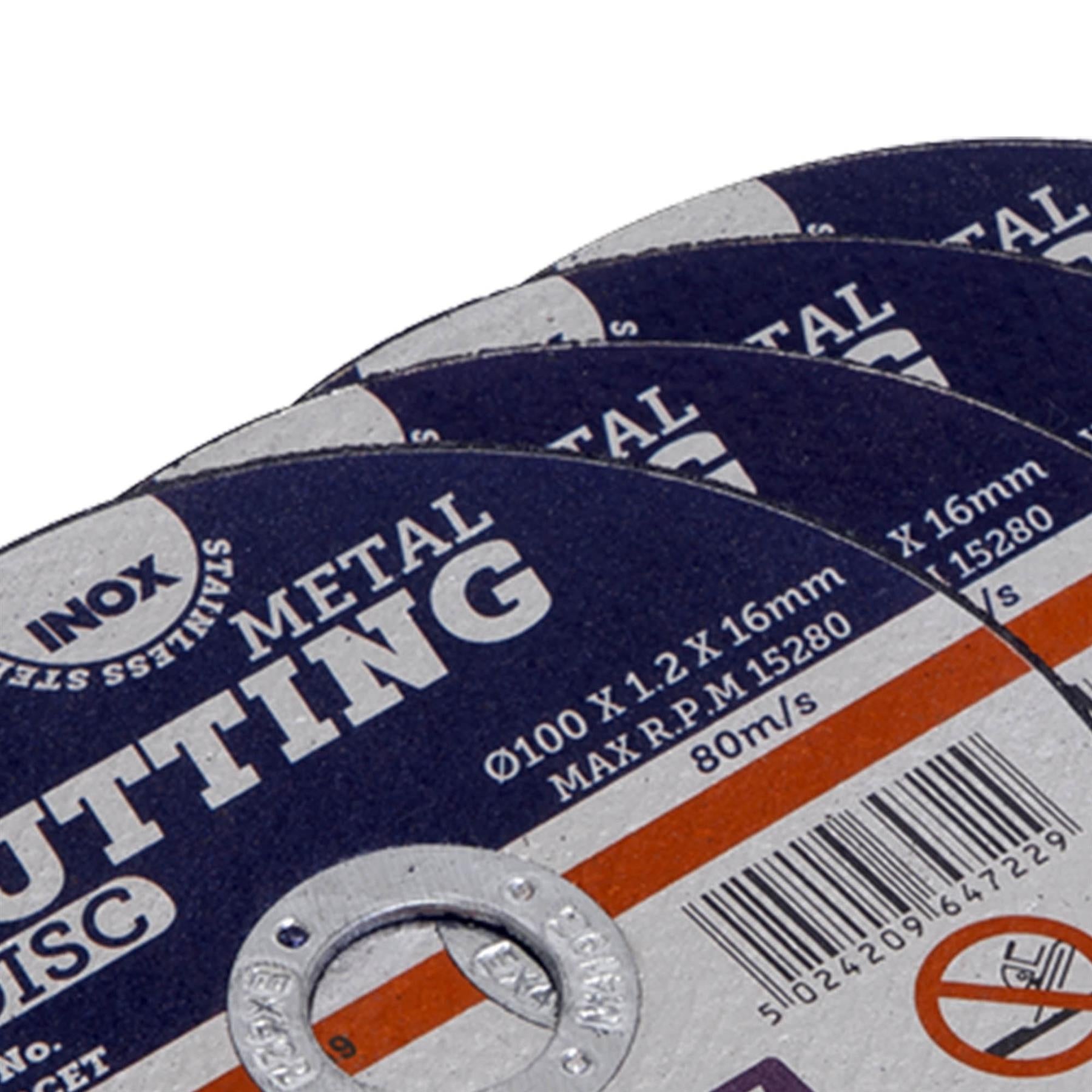 Sealey Cutting Disc �100 x 1.2mm 16mm Bore Pack of 5