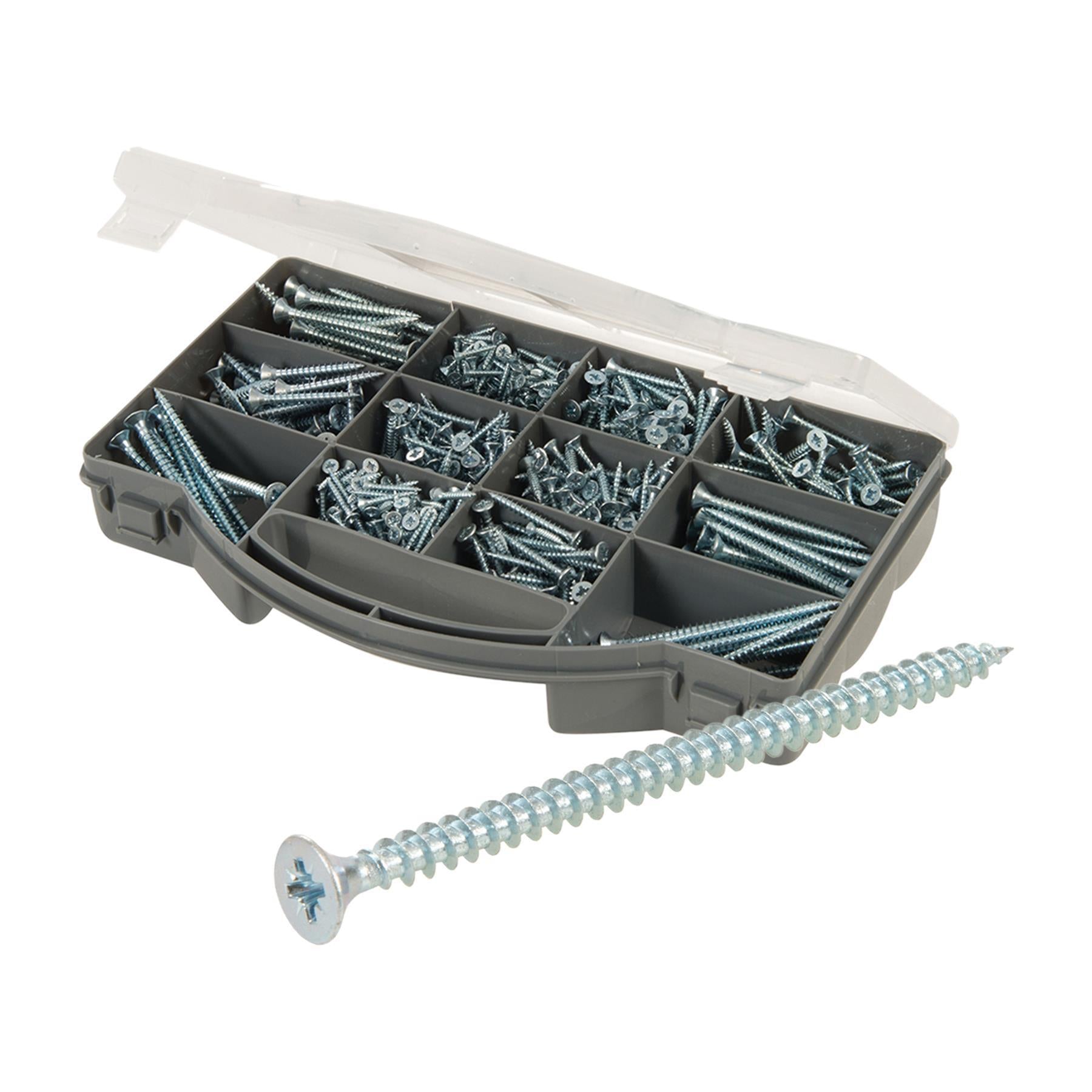 Pack Plated Countersink Screws Bzp Zinc-Plated, Twin-Thread Pzd Screws