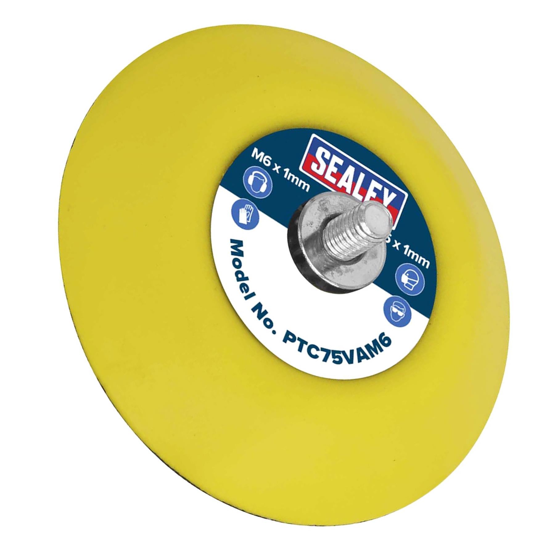 Sealey Hook-and-Loop Backing Pad 71mm M6 x 1mm