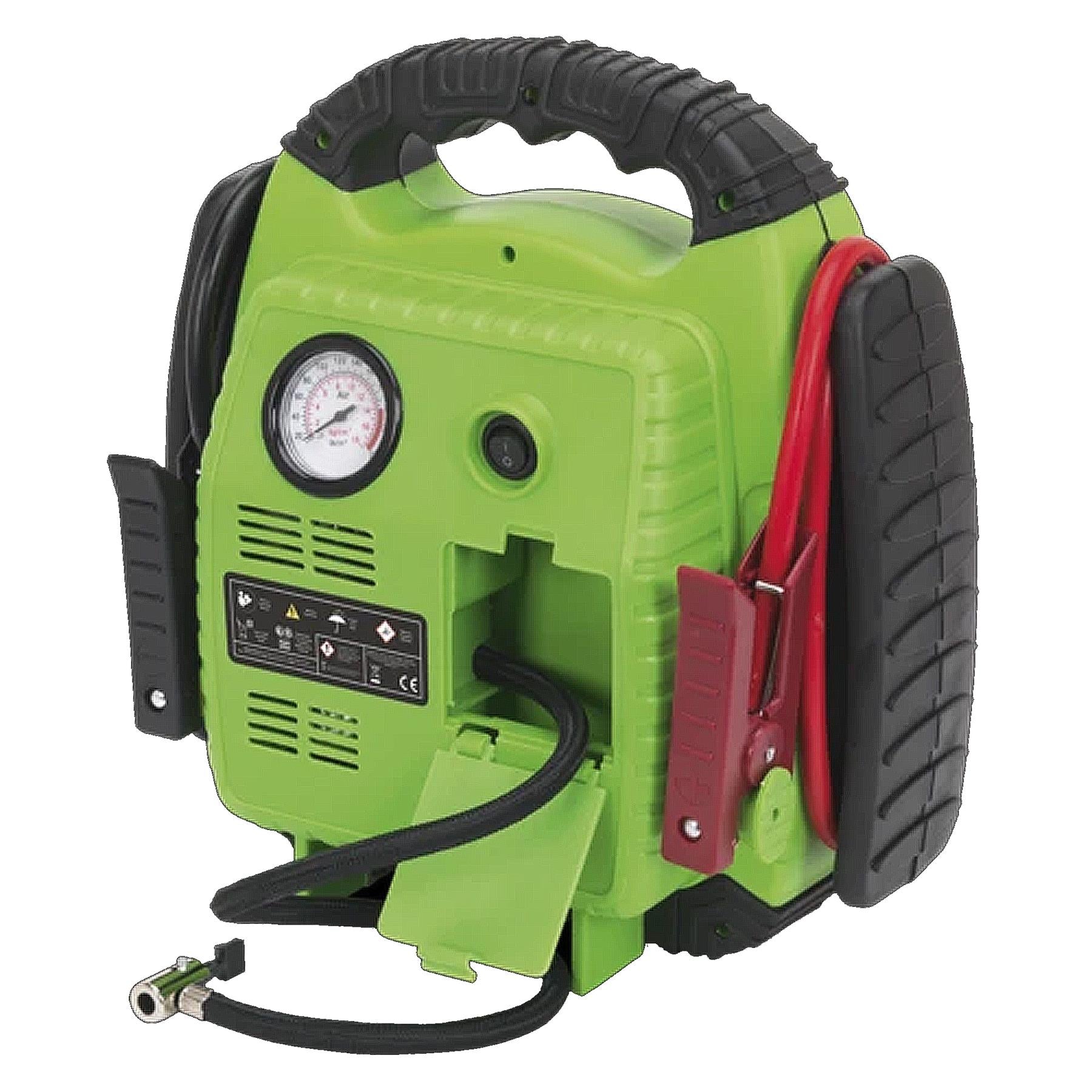 Sealey RoadStart Emergency Jump Starter+Compressor 12V 900 Peak Amp
