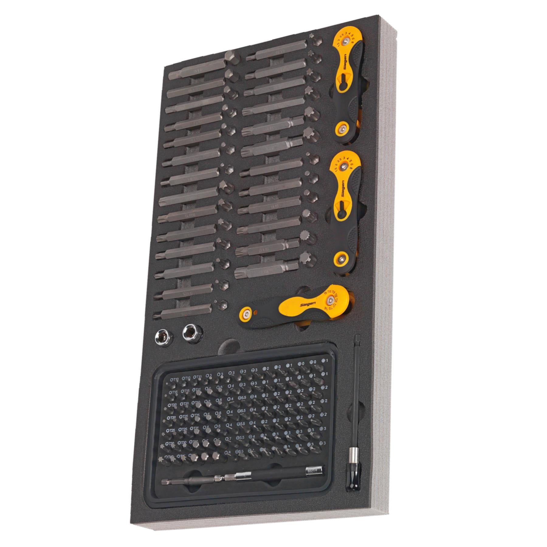 Sealey Tool Tray with Specialised Bits & Folding Hex Keys 192pc