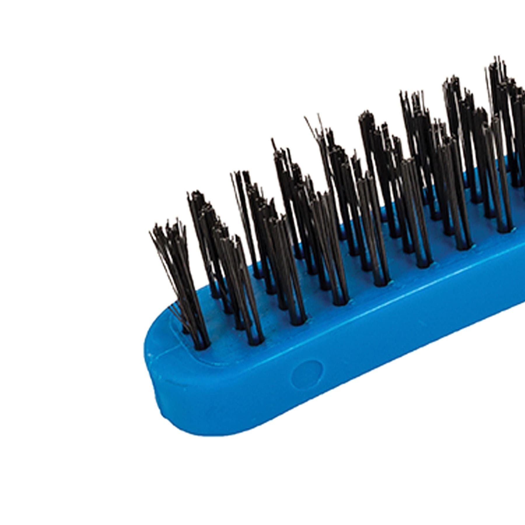 Steel Wire Brush 4 Row Removing Rust Scale Surface Preparation Cleaning Garage