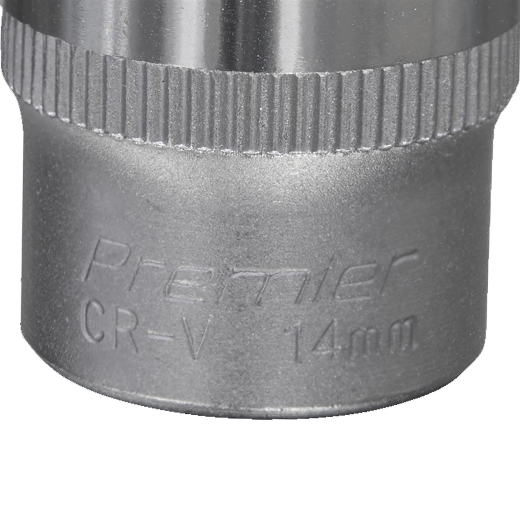 Sealey WallDrive Socket 14mm 1/4"Sq Drive Chrome Vanadium steel